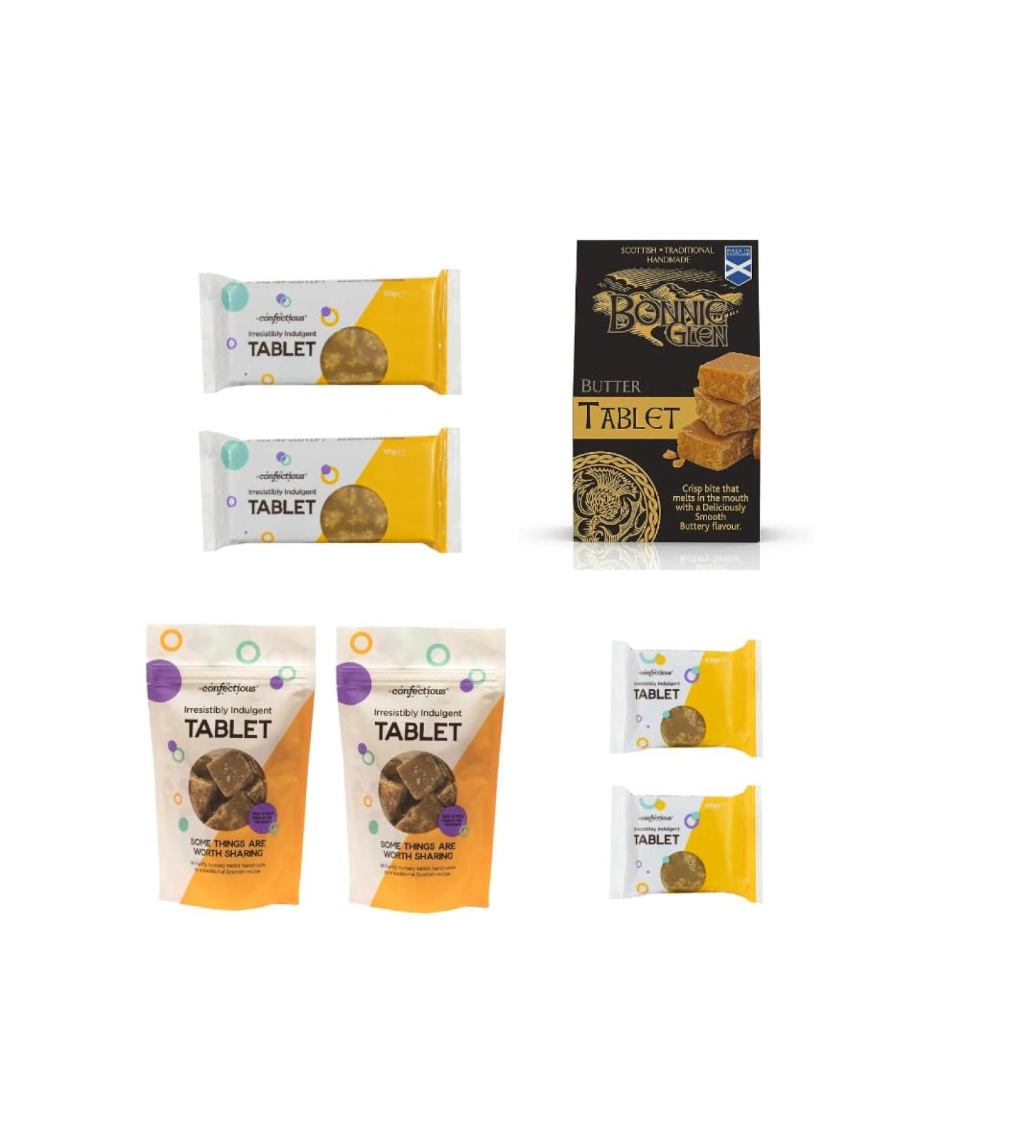 Handmade Traditional Scottish Tablet Gift Box - Bonnie Glen Tablet Irresistibly Indulgent Tablet - Artisanal Premium Quality Scottish Favourite Creamy Gift idea Christmas Selection Box - Buy Online on GoSupps.com