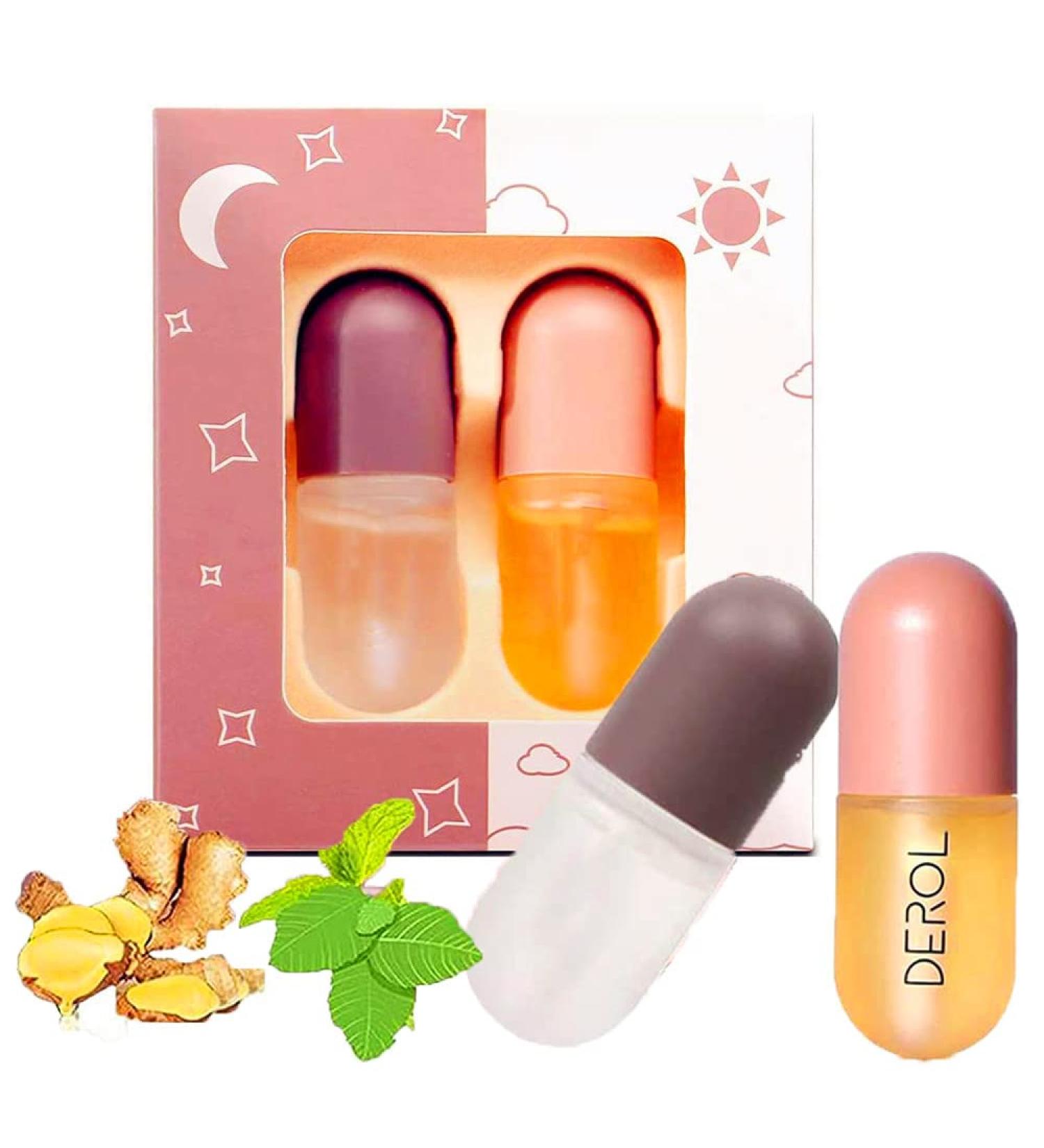 Lip Plumper Set: Day and Night Gloss, Balm, Mask - Lip Cosmetics for All Day Plumping - Buy Online on GoSupps.com