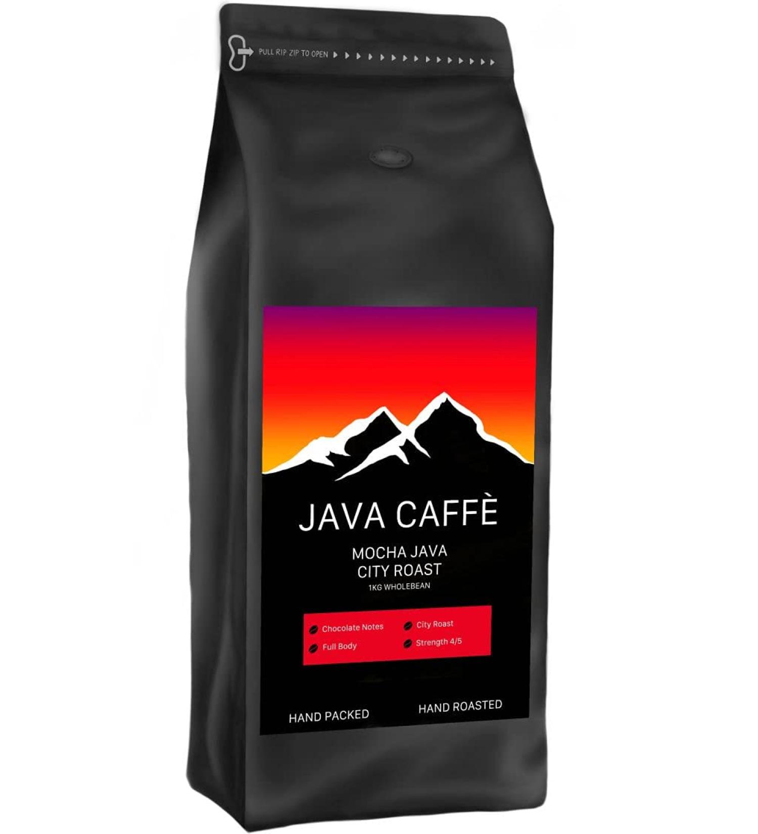 Java Caffe 'Mocha Java City Roast' Coffee Beans (1kg) - Hand Crafted Medium Roast Artisan Coffee Beans