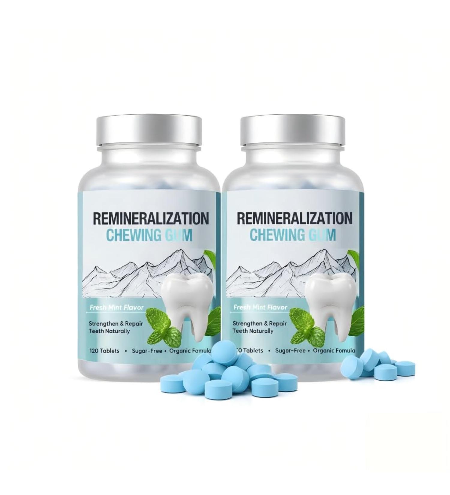 FlexBloom Remineralizing Gum with Non-Nano Hydroxyapatite & Xylitol | Sugar-Free Mint Chewing Gum for Teeth Remineralization & Fresh Breath 240 Pieces - Buy Online on GoSupps.com