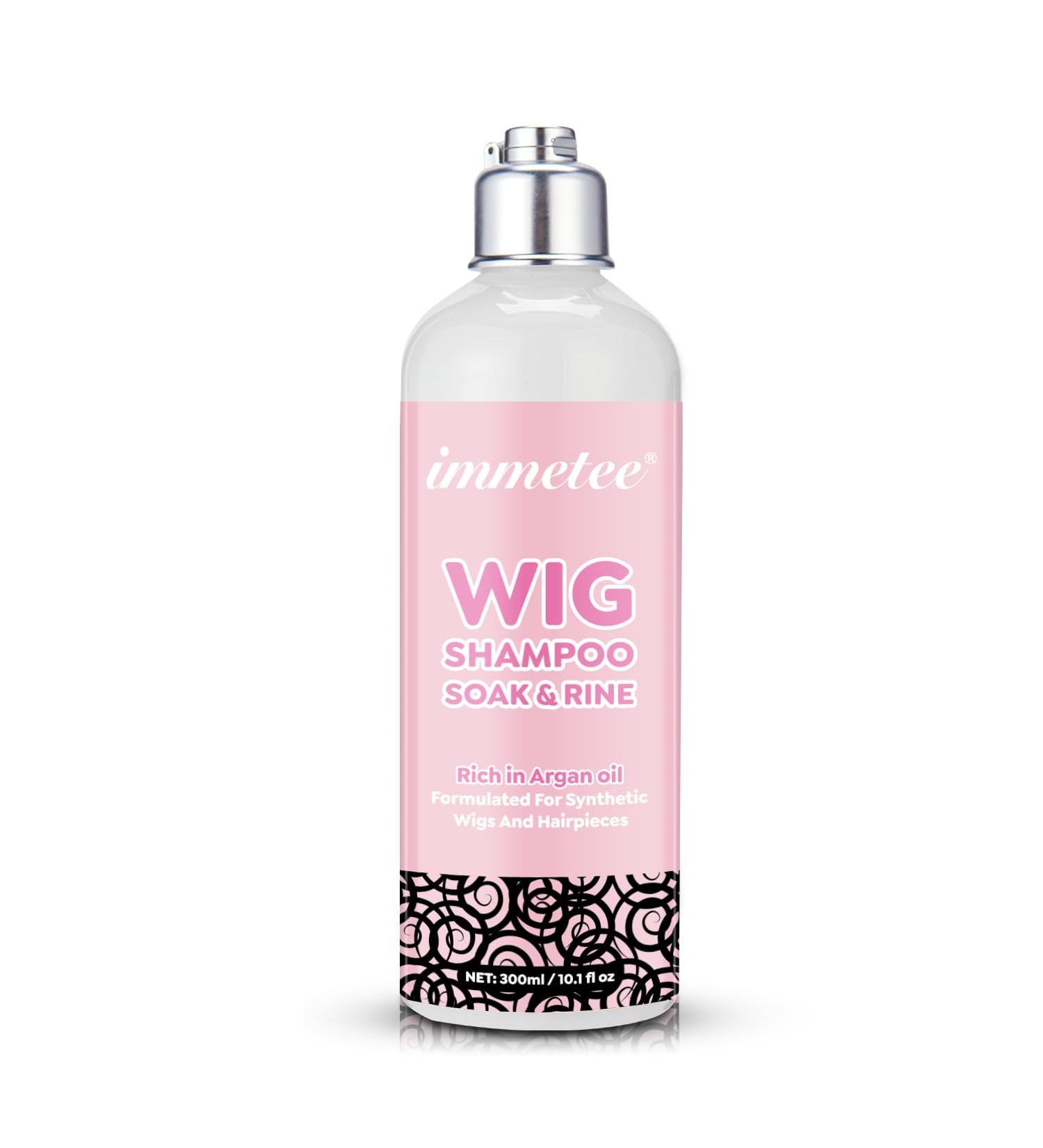 immetee Shampoing Perruque Synth tique pour Extensions Capillaires Synthetic Hair Wig Shampoo for Pro Series wigs lace wigs and hair systems perruque d'entretien 300ml(Synthetic Wig Shampoo) For Synthetic Wigs - Buy Online on GoSupps.com