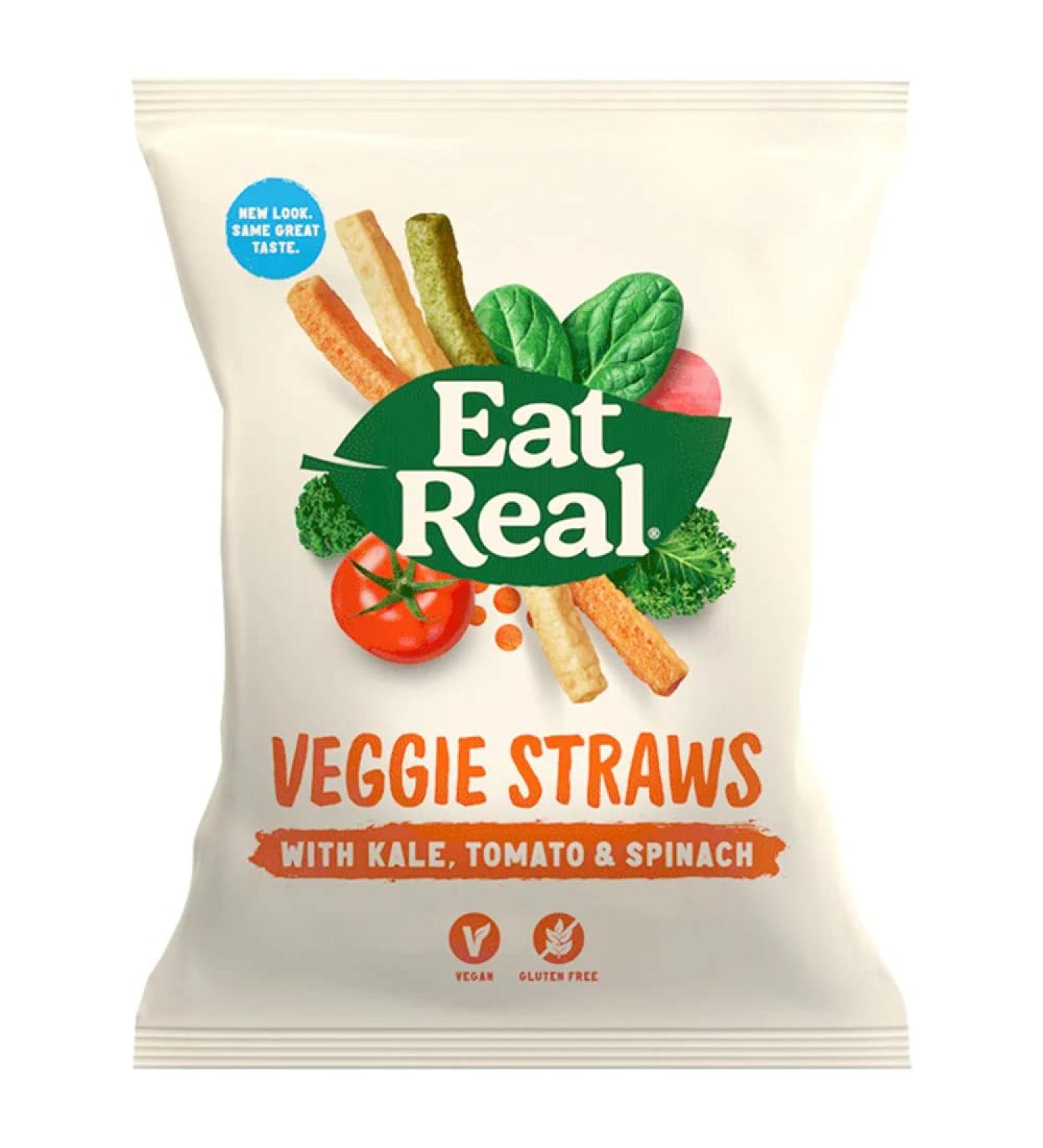 Eat Real Veggie Straws with Kale Tomato & Spinach 45g-Food