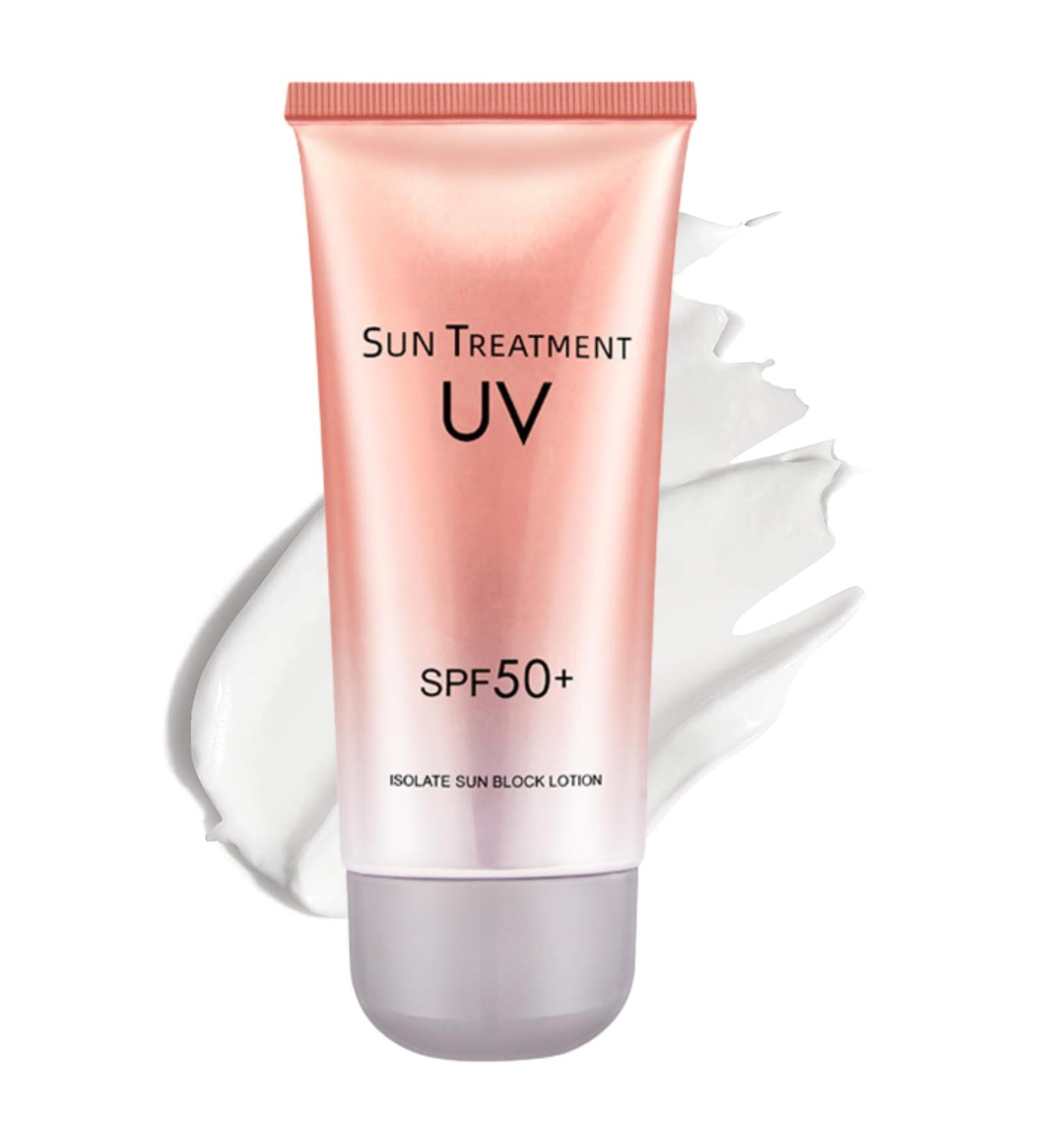Sun Cream SPF 50+ - Sun Cream for Face & Body 60ml - Factor 50 Face Moisturiser for Outdoor & Beach - Strong UV Protection Sunscreen - Sunblock Lotion Waterproof Protects Skin Suncream Factor 50 - Buy Online on GoSupps.com