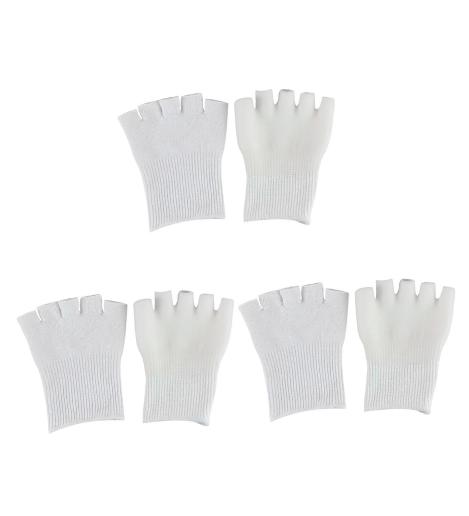 Beaupretty 3 Pairs Gel Socks Bunion Straightener Toe Spacers Toe Spreader Open Toe Socks Heel Sleeves for Cracked Heels Five Finger Socks Foot Care Socks Thumb Splitter White - Buy Online on GoSupps.com