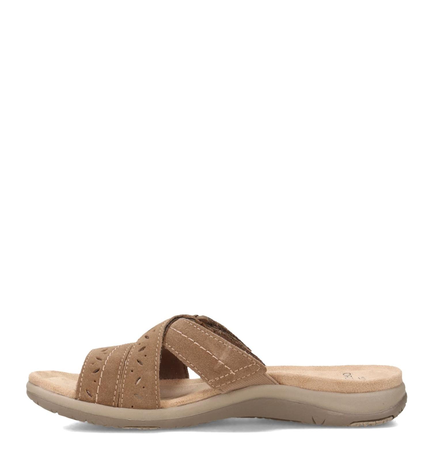 Earth Origins Women's Shantel Sandal - Sustainable Slip Resistant Everyday Sandal | Size 8 | Sedona Brown Synthetic - Buy Online on GoSupps.com