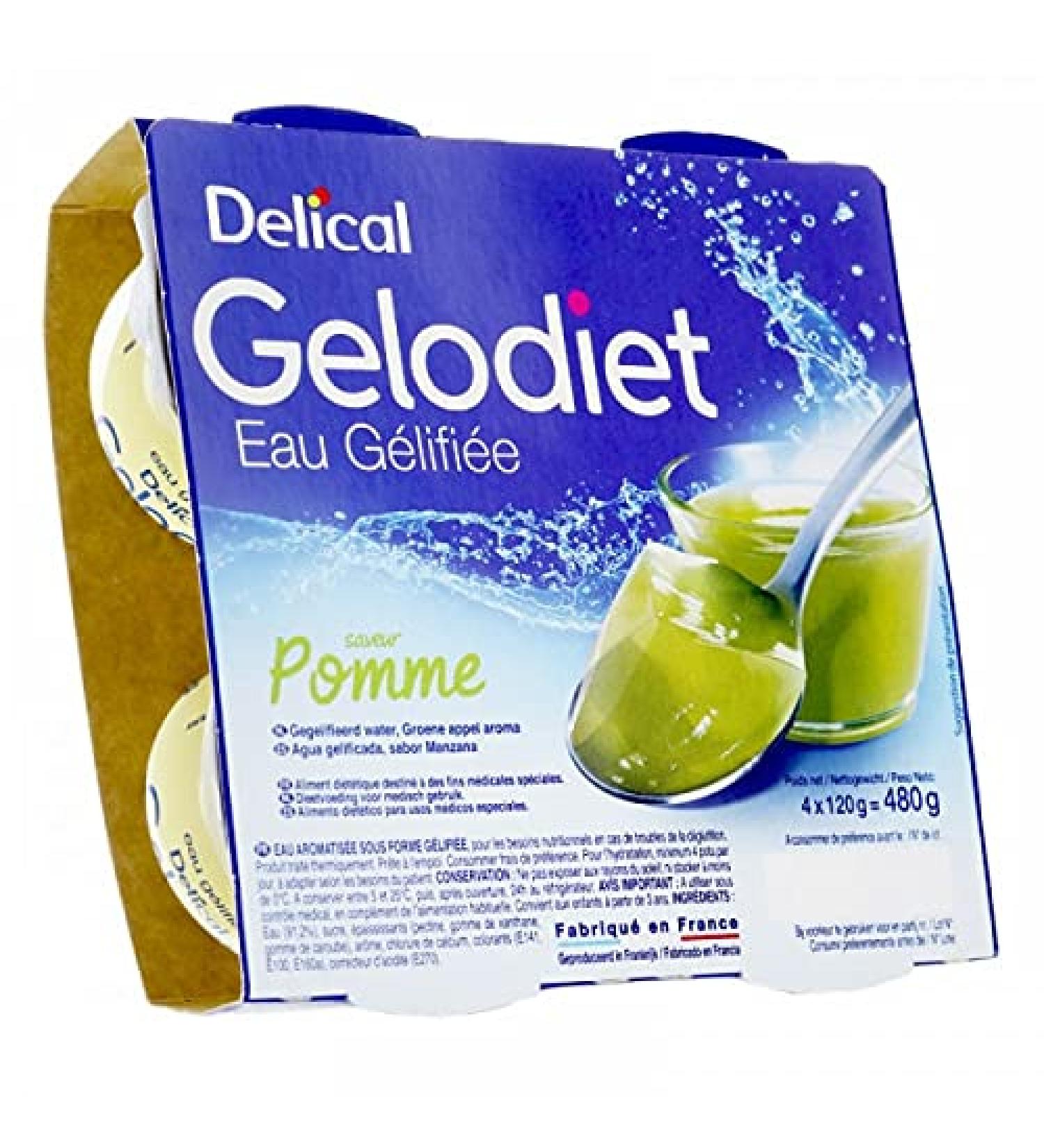 Delical Gelodet Water Jelly Apple Green 120 g x 4