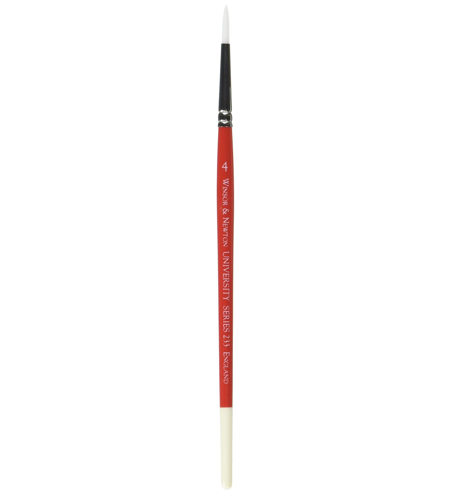Winsor & Newton University Series 233 Round Brush - Size 4, Short Handle - Buy Online on GoSupps.com