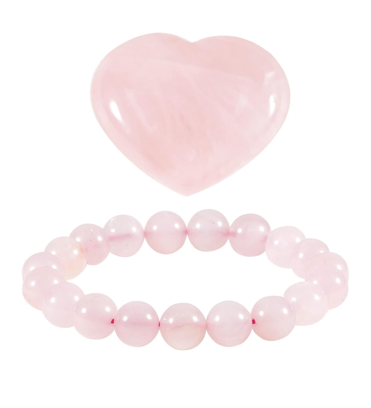 Rose Quartz Crystal Love Stone 3cm Thumb Pocket Stone Bracelet - Natural Energy for Reiki Balancing, Meditation & Women's Gift - Buy Online on GoSupps.com