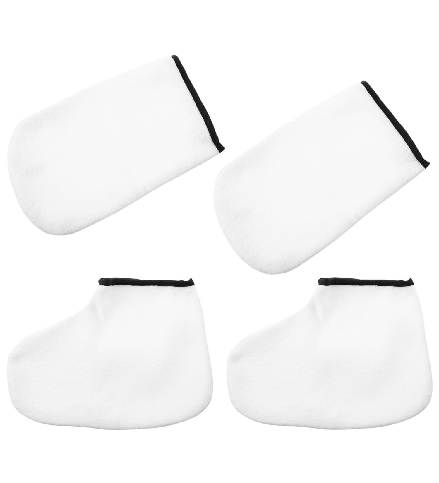 Moufles Hydratants Mains et Pieds en Paraffine Blanche 2 Paires paisses pour Bain Spa Exfoliants Conservation Chaleur Soins Peau Professionnels et Usage Domestique Soin - Buy Online on GoSupps.com