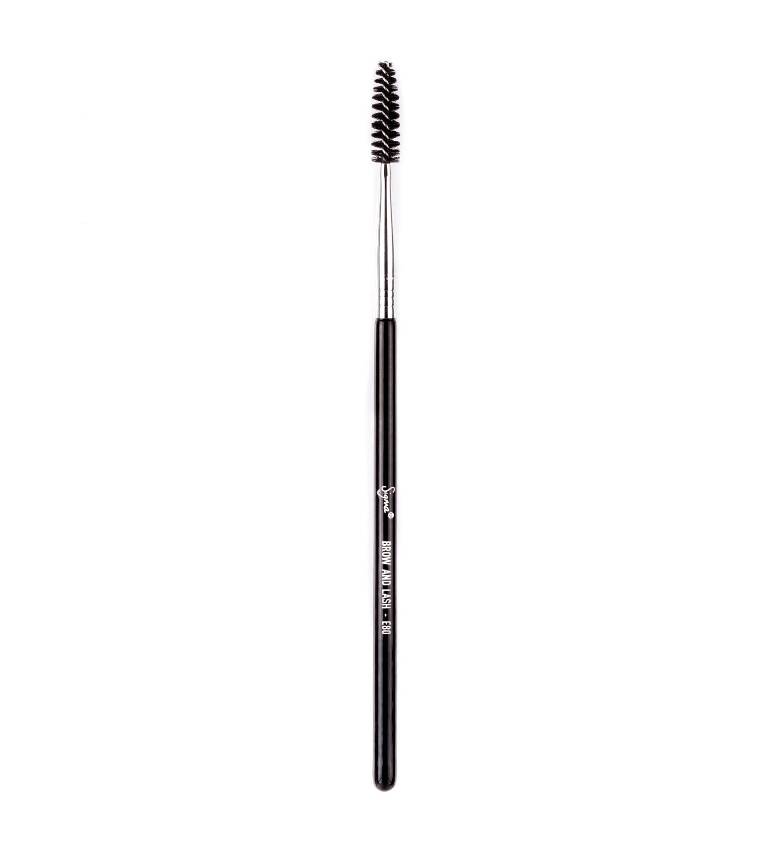 Sigma Beauty E80 Brow and Lash Brush - Brow Spoolie for Filling and Shaping Eyebrows - Eyelash & Eye Brow Brush - Chrome - Buy Online on GoSupps.com