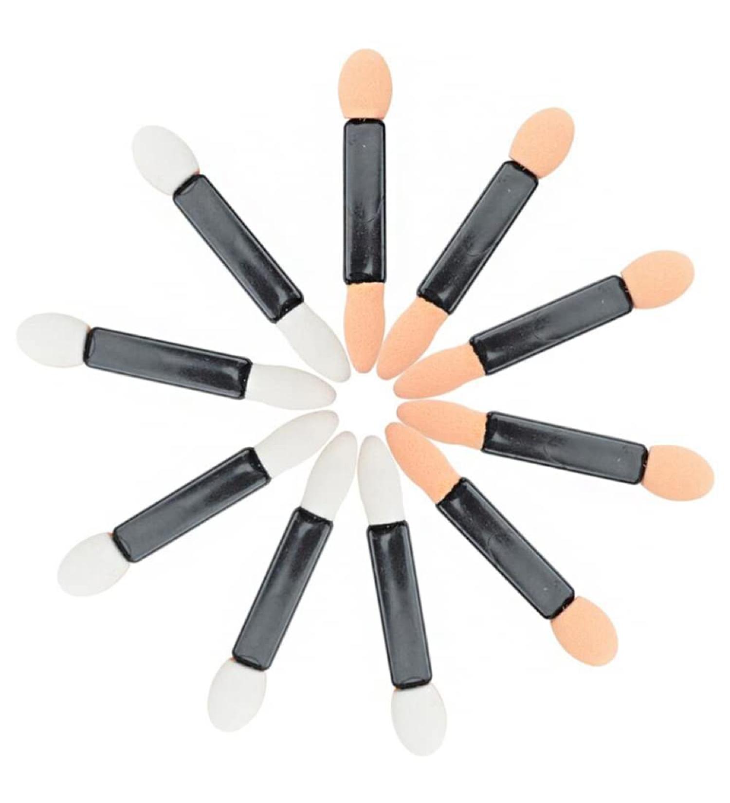 CENPEK 100 Black Latex Sponge & Double-Sided Eyeshadow Brush | Versatile Makeup Applicator for Foundation Lip and Eye Cosmetics - Shop Internationally! - Buy Online on GoSupps.com