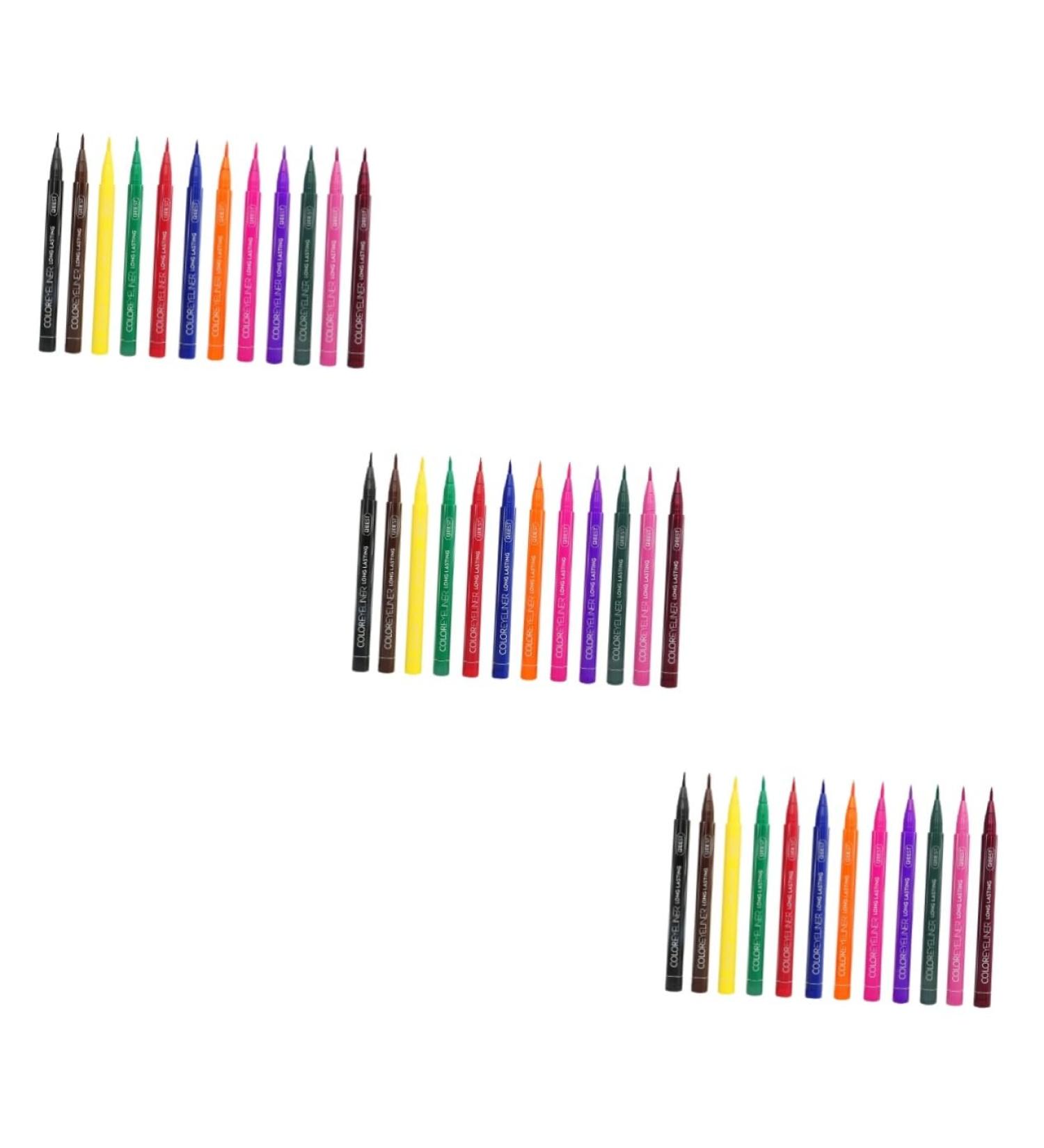 POPETPOP 36 Pcs Eyeliner Pencil Matte Colored Eyeliner Waterproof Eyeliner Liquid Eyeliner Set Painted Makeup 1 count (Pack of 1) As Shownx3pcs - Buy Online on GoSupps.com