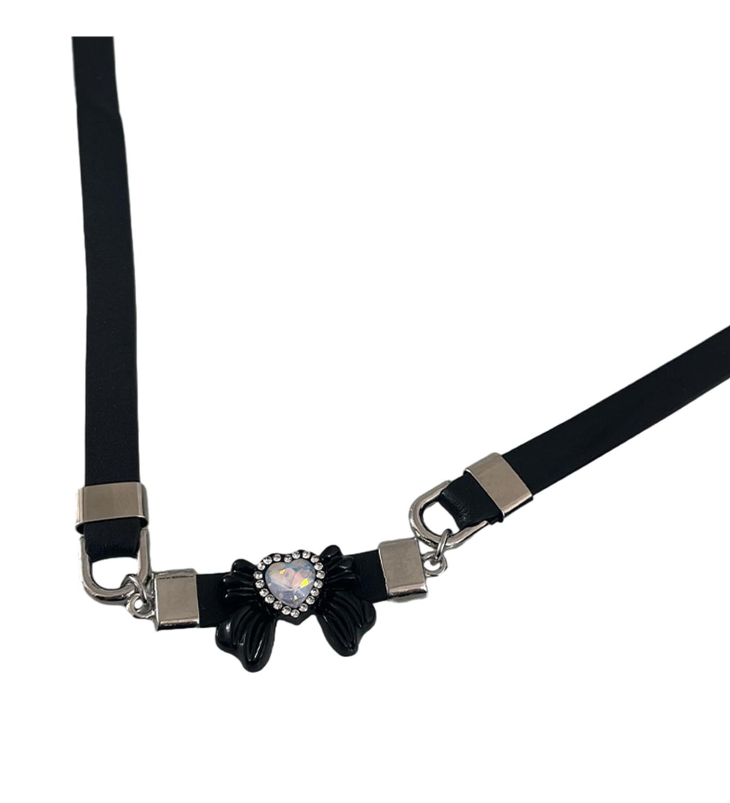 Shop OralGos Aesthetic Heart Bow Choker Necklace - Trendy Jewelry Accessory for Women | International Shipping - Buy Online on GoSupps.com