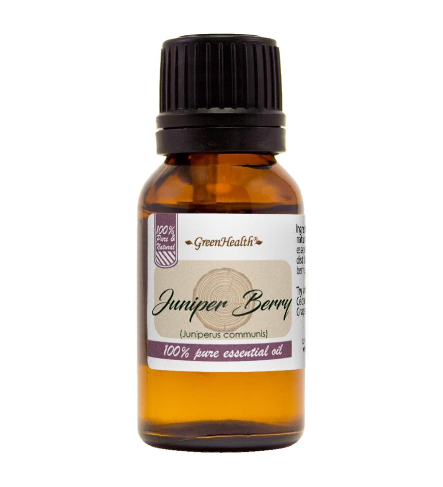 GreenHealth Juniper Berry - 1/2 fl oz (15 ml) Glass Bottle - 100% Pure Essential Oil - Buy Online on GoSupps.com