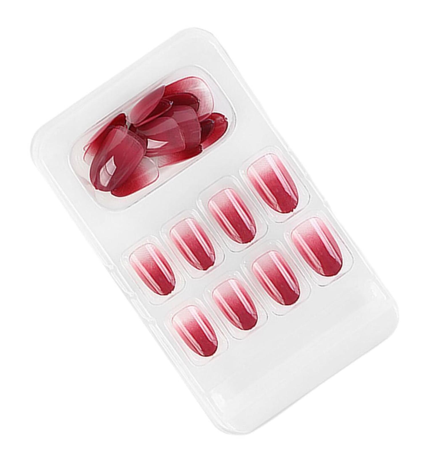 dijiusidy False Nail Fashionable Various Shapes Fingernail Full Coverage Strong Viscosity Adjustable Paster for Manicure Art 27 F741 27 1 count (Pack of 1) - Buy Online on GoSupps.com