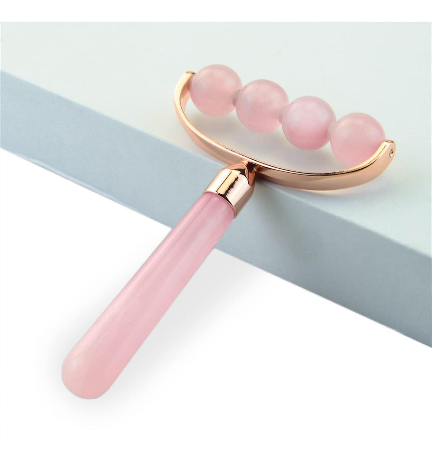 4 Pearl Rose Quartz Face Massage Ball - Anti-Aging Lift Skin Detox & Relaxation Tool - 1stk - Buy Online on GoSupps.com