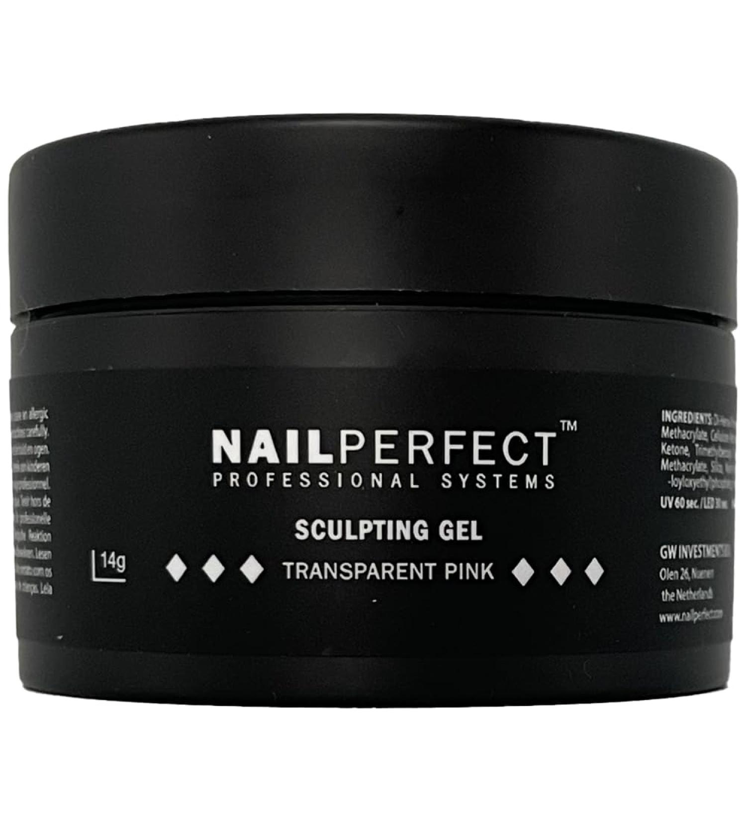 NailPerfect LED/UV Sculpting Gel Transparent Pink 14gr