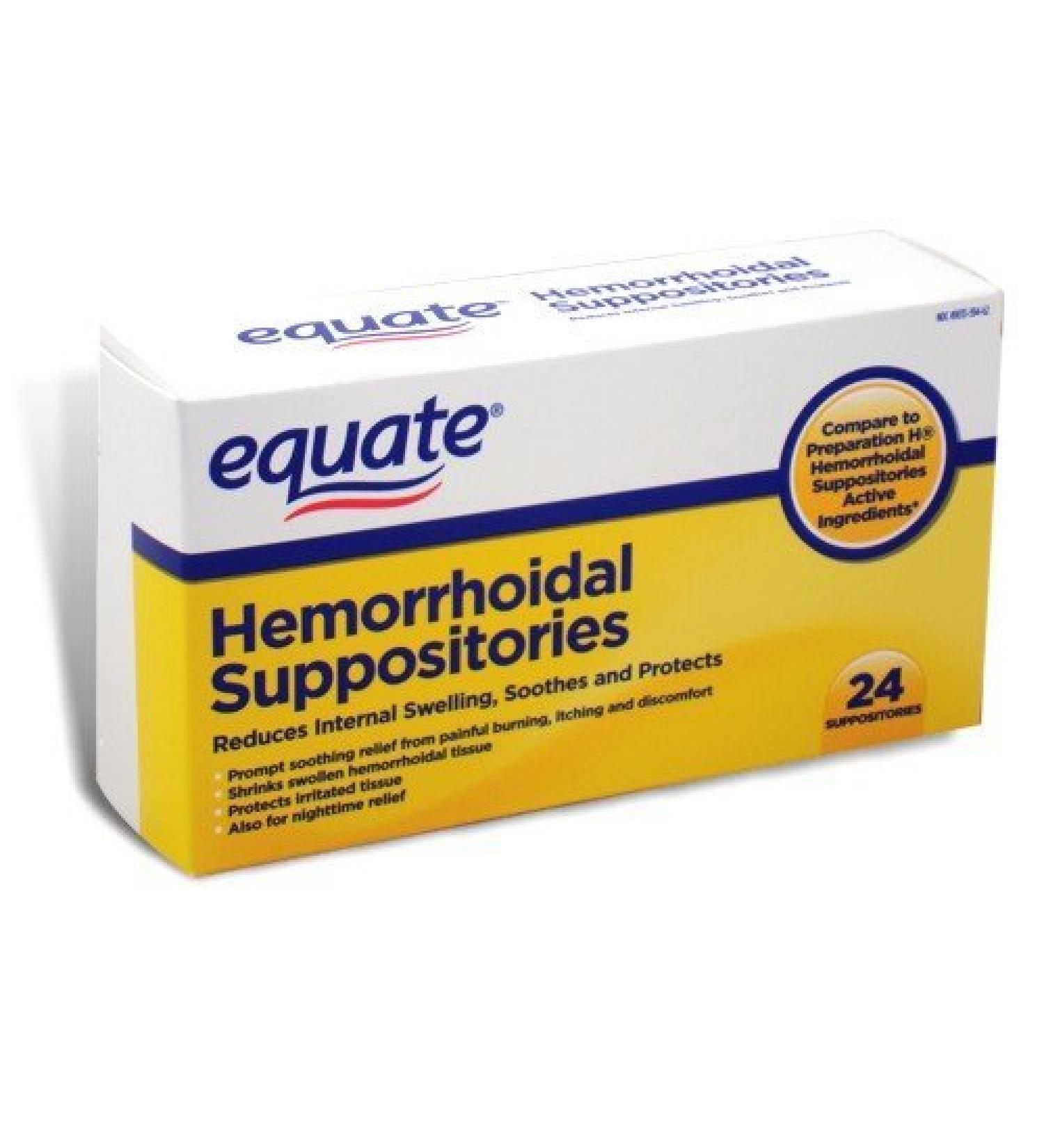 Equate Hemorrhoidal Suppositories 24 Ct by Equate