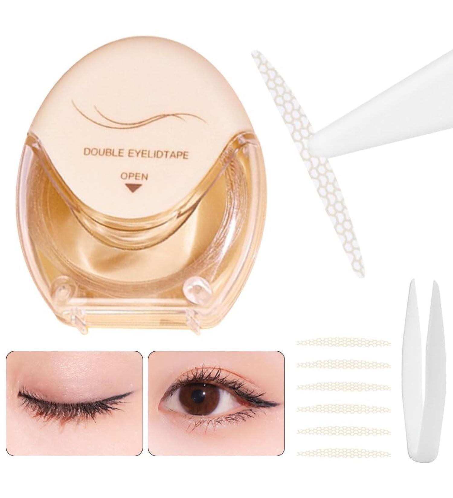 Hovceh 120 PCS Double Eyelid Stripes & Adhesive Tape | Waterproof & Durable Eyelid Solution with Tweezers - Buy Online on GoSupps.com