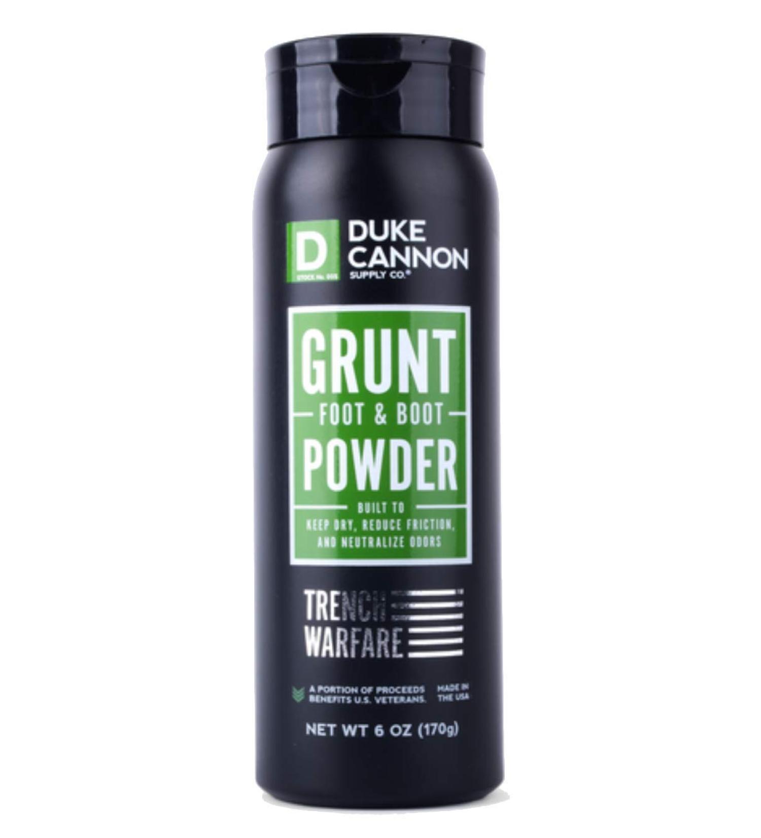 Duke Cannon Grunt Powder 6 oz. - Foot Boot Powder for Men - Buy Online on GoSupps.com