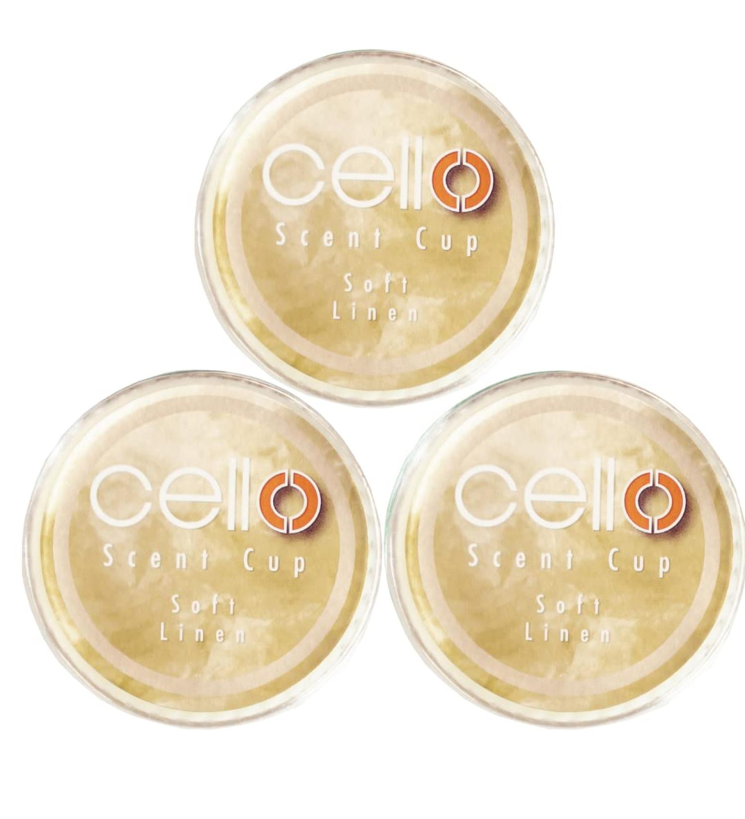 Cello Soft Linen Scent Cup x3 | Tealight Scented Candles for Tea Light Holders | High Fragrance Divine Scented Candle Melt Cups | Stunning Gifts for Women - Buy Online on GoSupps.com