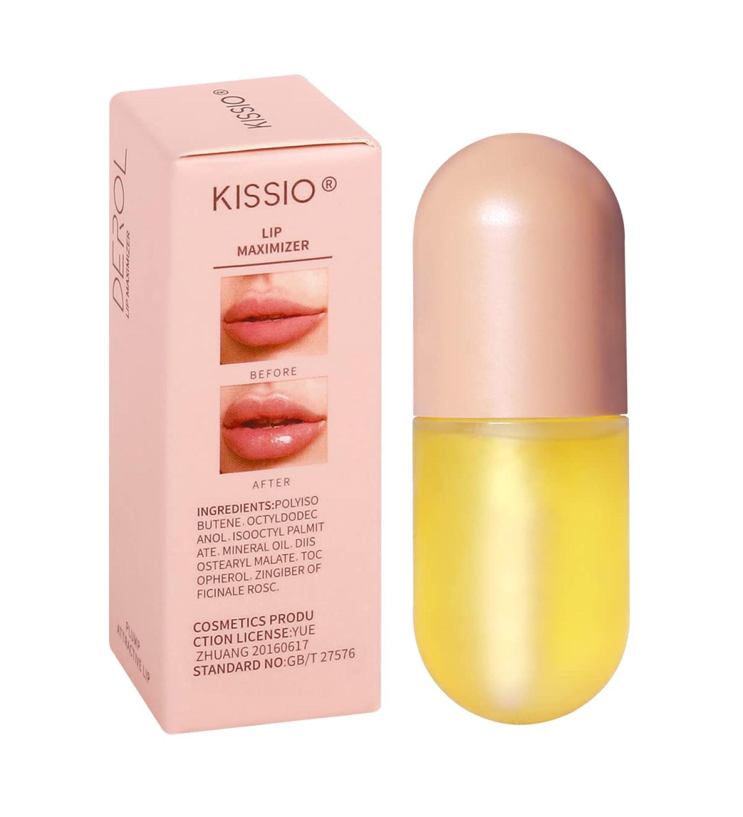 KISSIO Natural Lip Plumper - Vitamin E Infused Gloss for Fuller, Moisturized Lips | 5.5ml - Light Color - Buy Online on GoSupps.com