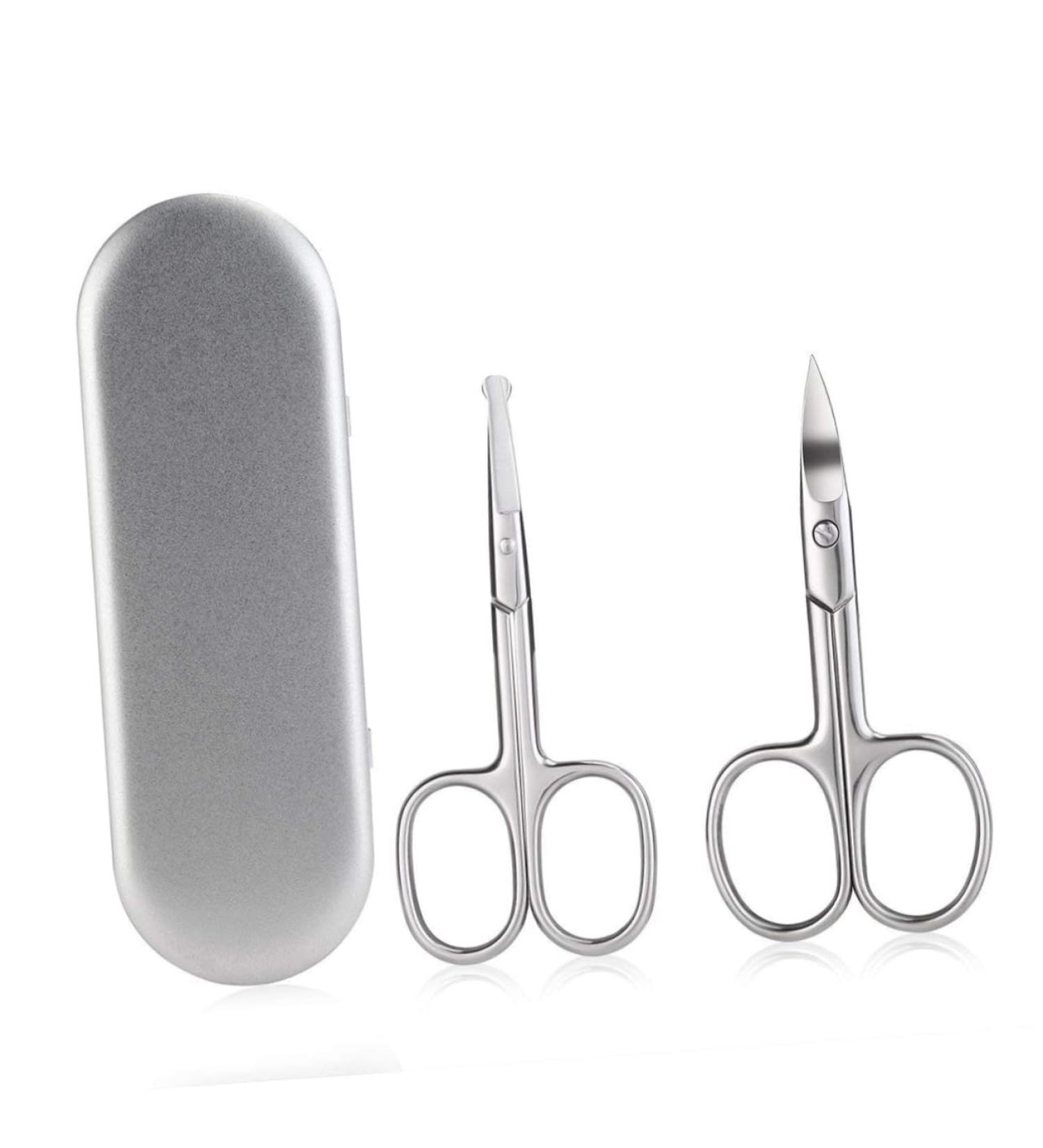 Beaupretty 2pcs Nose Hair Trimmer & Eyebrow Scissor Set - Precision Grooming Tool for Men & Women - Buy Online on GoSupps.com