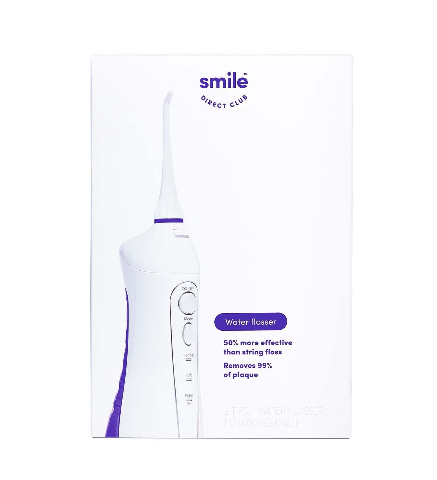 SmileDirectClub Cordless Water Flosser - Waterproof Teeth Cleaner, 3 Pressure Modes, 99% Plaque Removal - Buy Online on GoSupps.com