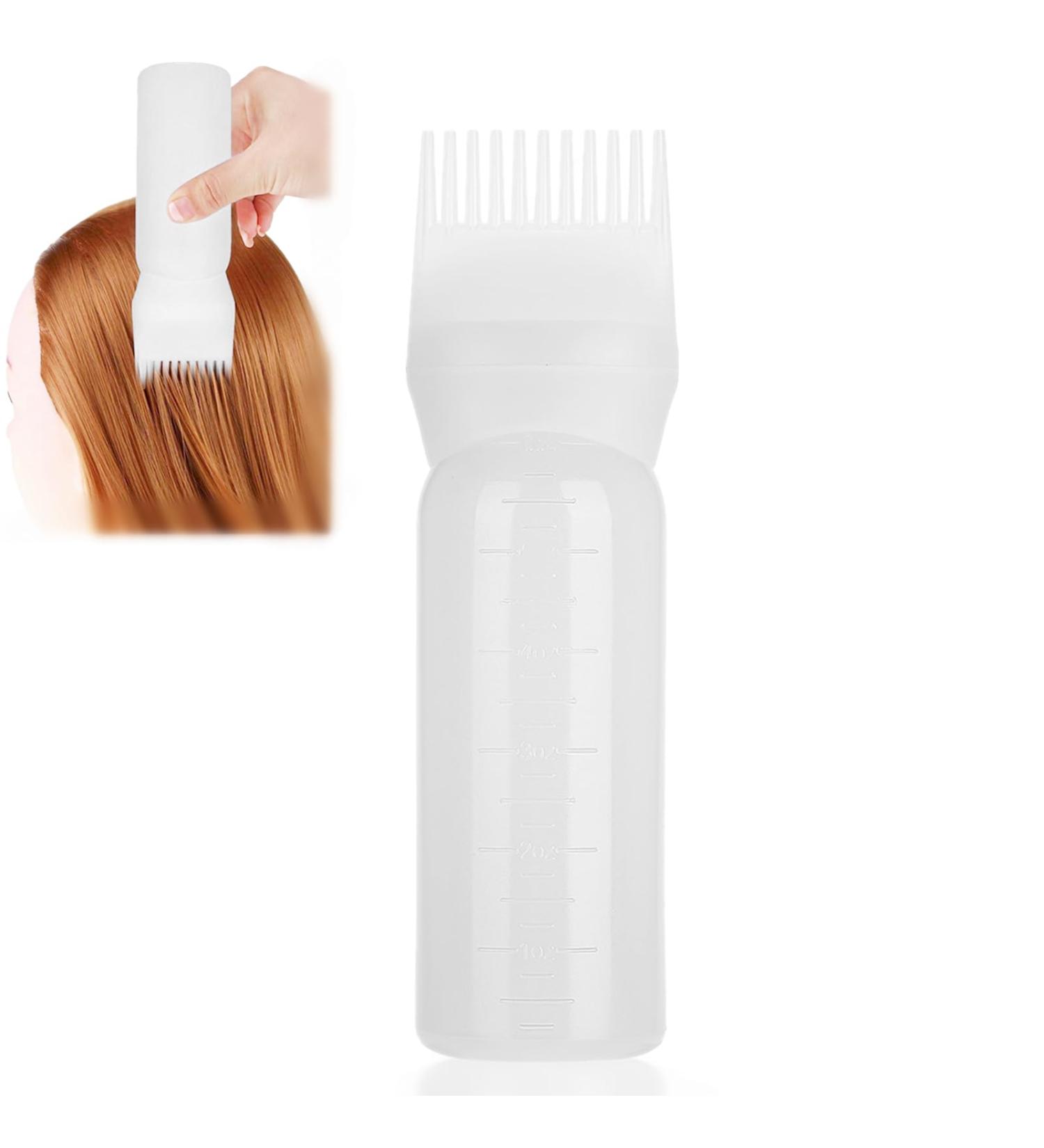 Dioche Root Comb Applicator Bottle - Hair Dyeing Tool with Graduated Scale | 3 Colors - Shampoo & Scalp Treatment Essential (White - Buy Online on GoSupps.com