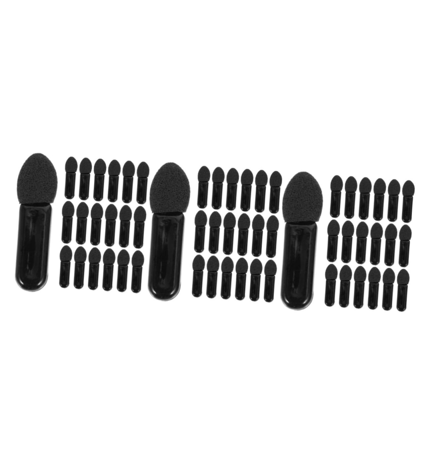 Healeved 300 Pcs Mini Eyeshadow Swab Eyelash Spoolie Mascara Wand Eyeshadow Plastic Black - Buy Online on GoSupps.com