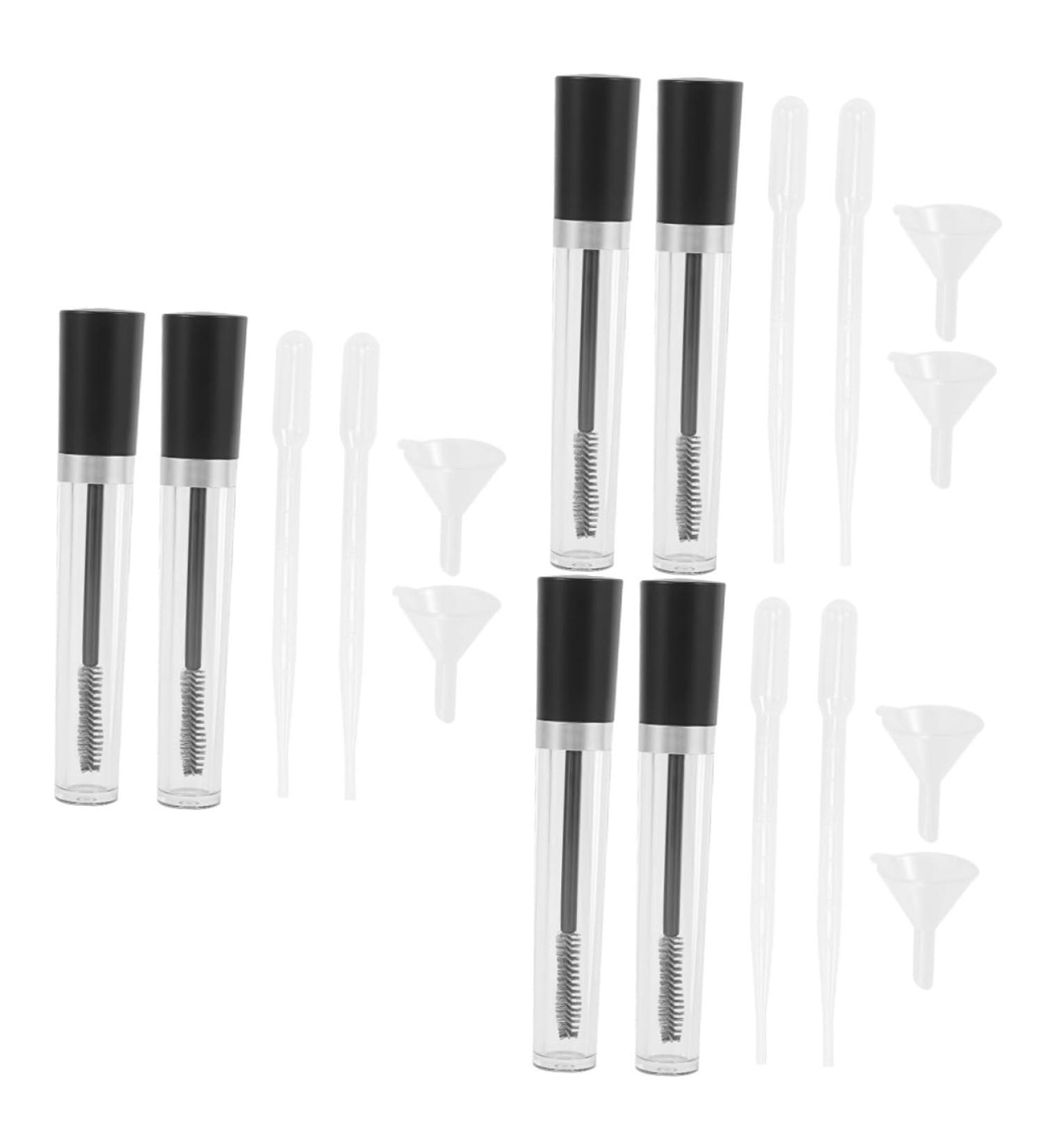 TOVINANNA 6 Sets Empty Mascara Tube Transfer Eyelash Bottle Make up Kit Makeup Kits Lash Kit Black Plastic - Buy Online on GoSupps.com