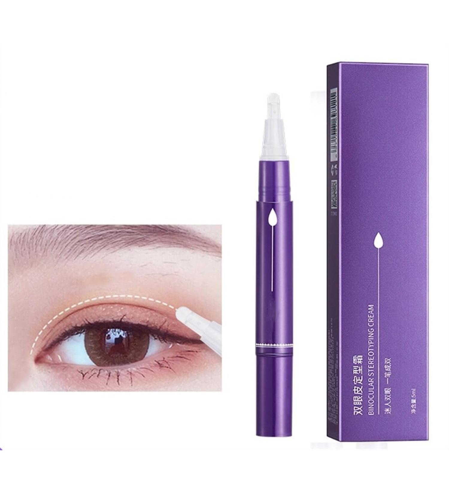 Buy Double Eyelid Pen Glue - Invisible Long-Lasting Eyelid Styling Cream & Stickers for Bigger Eyes - International Shipping - Buy Online on GoSupps.com