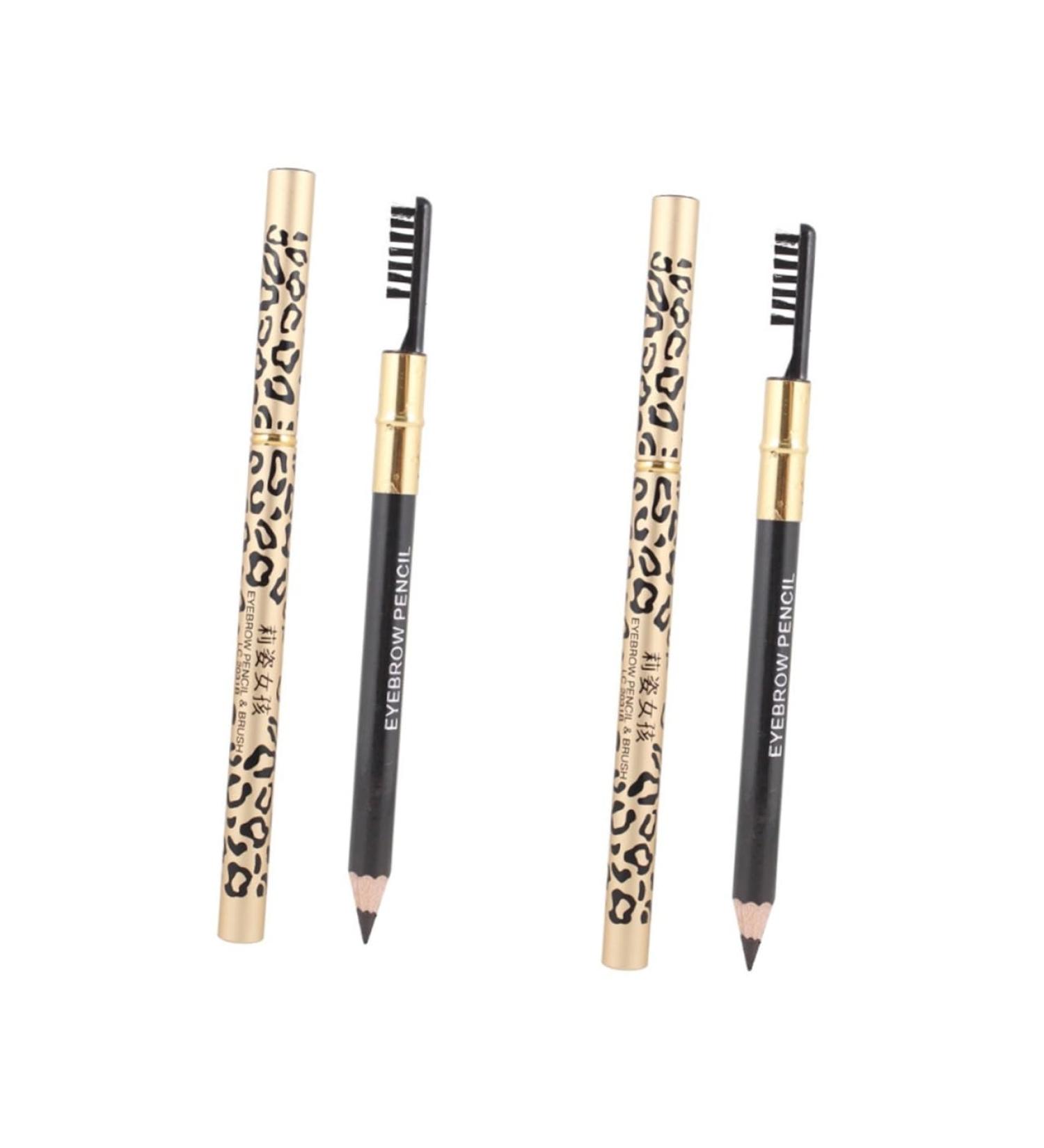 FOMIYES 4 Pcs Eyebrow Pen Black Gel Eyeliner Double Head Eyebrow Pencil Eyebrow Brush Lasting 1 count (Pack of 1) Blackx2pcs - Buy Online on GoSupps.com