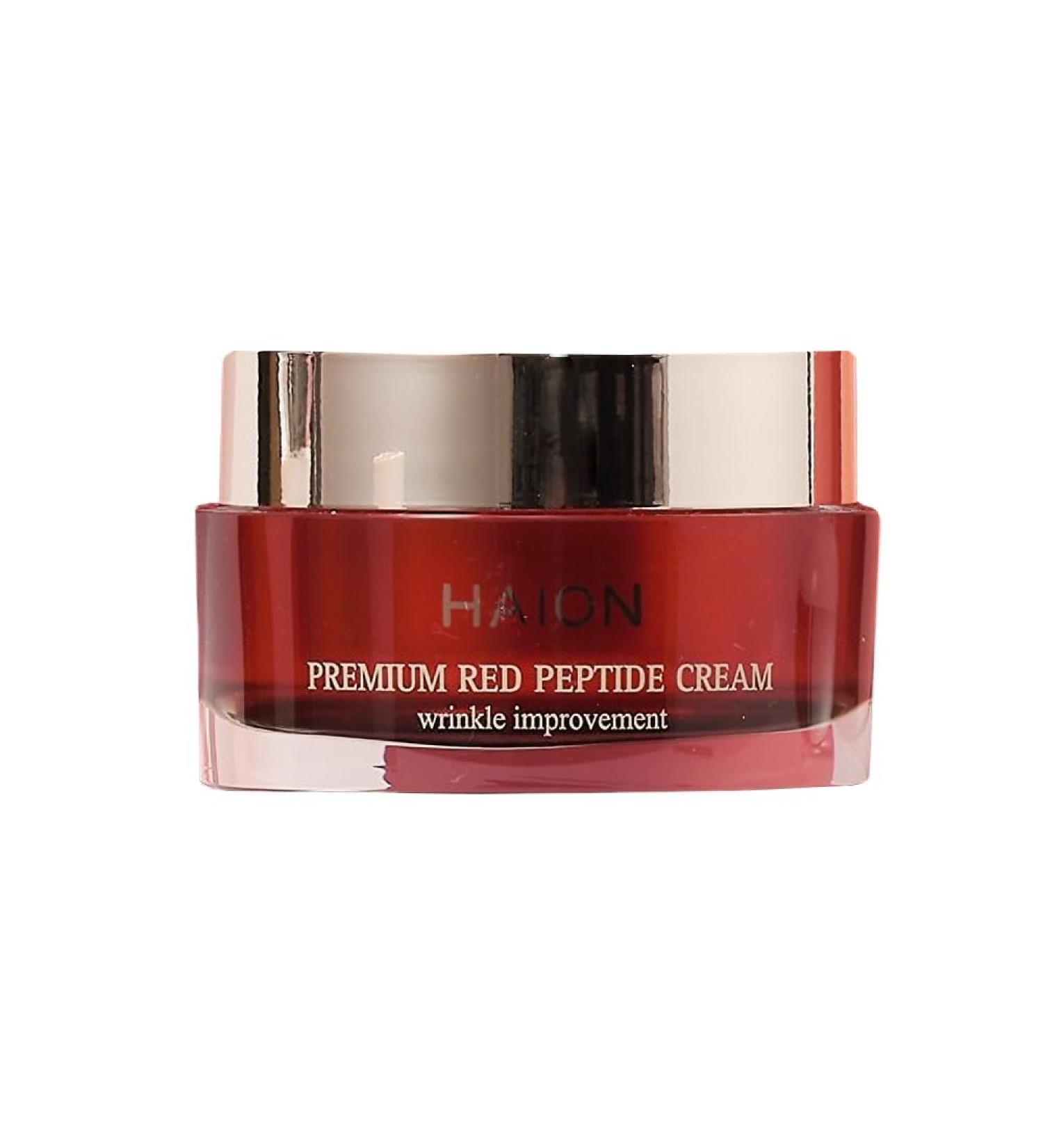 HAION Premium Red Peptide Cream 50mL - Anti-Wrinkle & Moisturizing - JEJU Turmeric & Sea Cucumber - Made in Korea - Shop Internationally - Buy Online on GoSupps.com