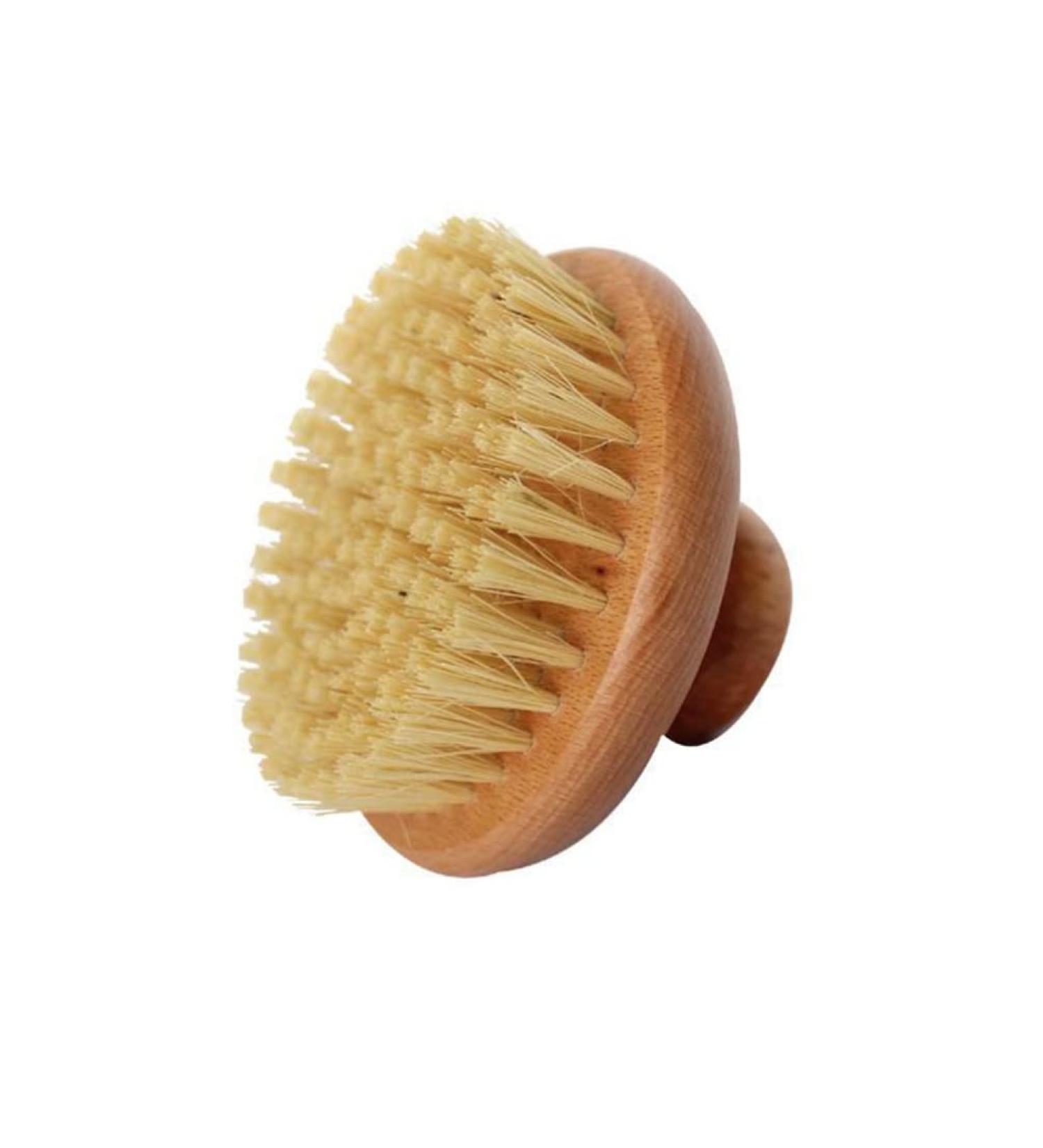 Lurrose Round Wooden Dry Brush Body Exfoliator for Bath Shower - Men and Women - Buy Online on GoSupps.com