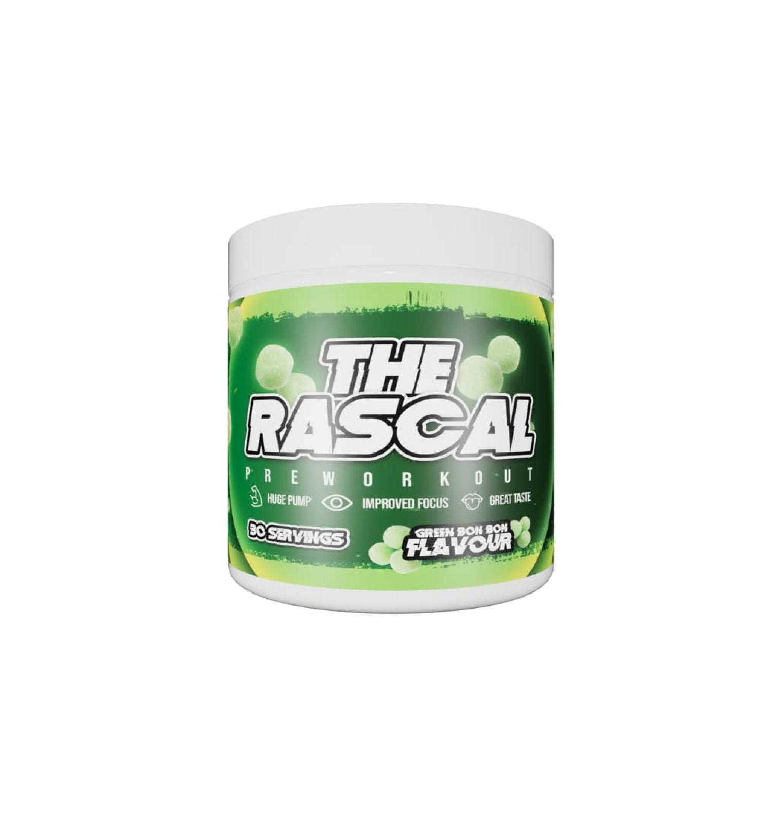The Rascal - High Stimulant Pre Workout | Great Tasting | 246g | 30 Servings | Green Bon Bon - Buy Online on GoSupps.com