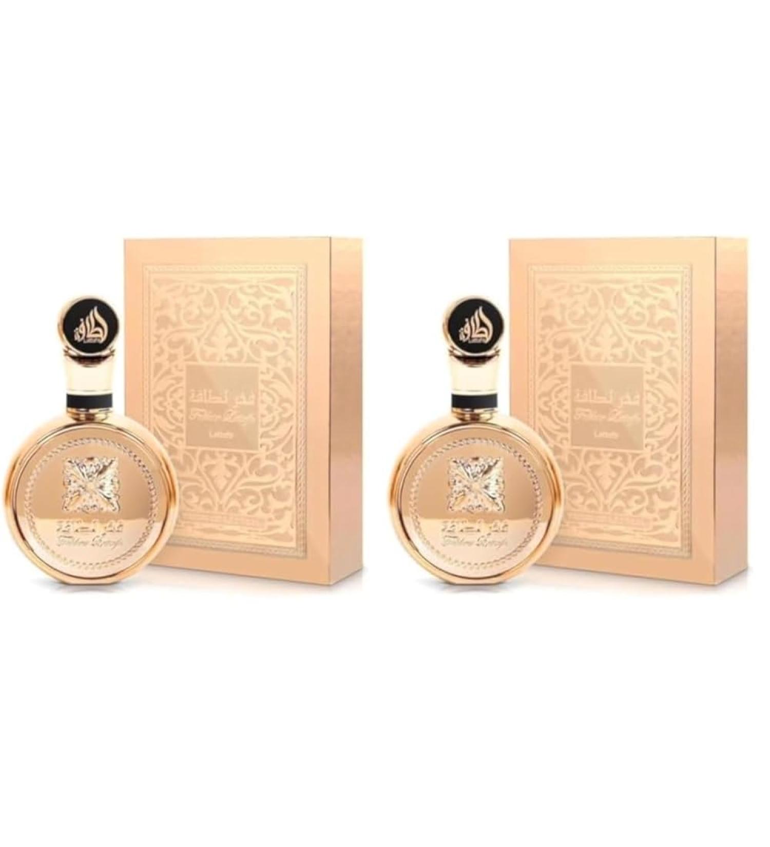Lattafa Fakhar Gold Extrait Eau de Perfume Spray for Unisex 3.4 Ounce (Pack of 2) 3.4 Fl Oz (Pack of 2)