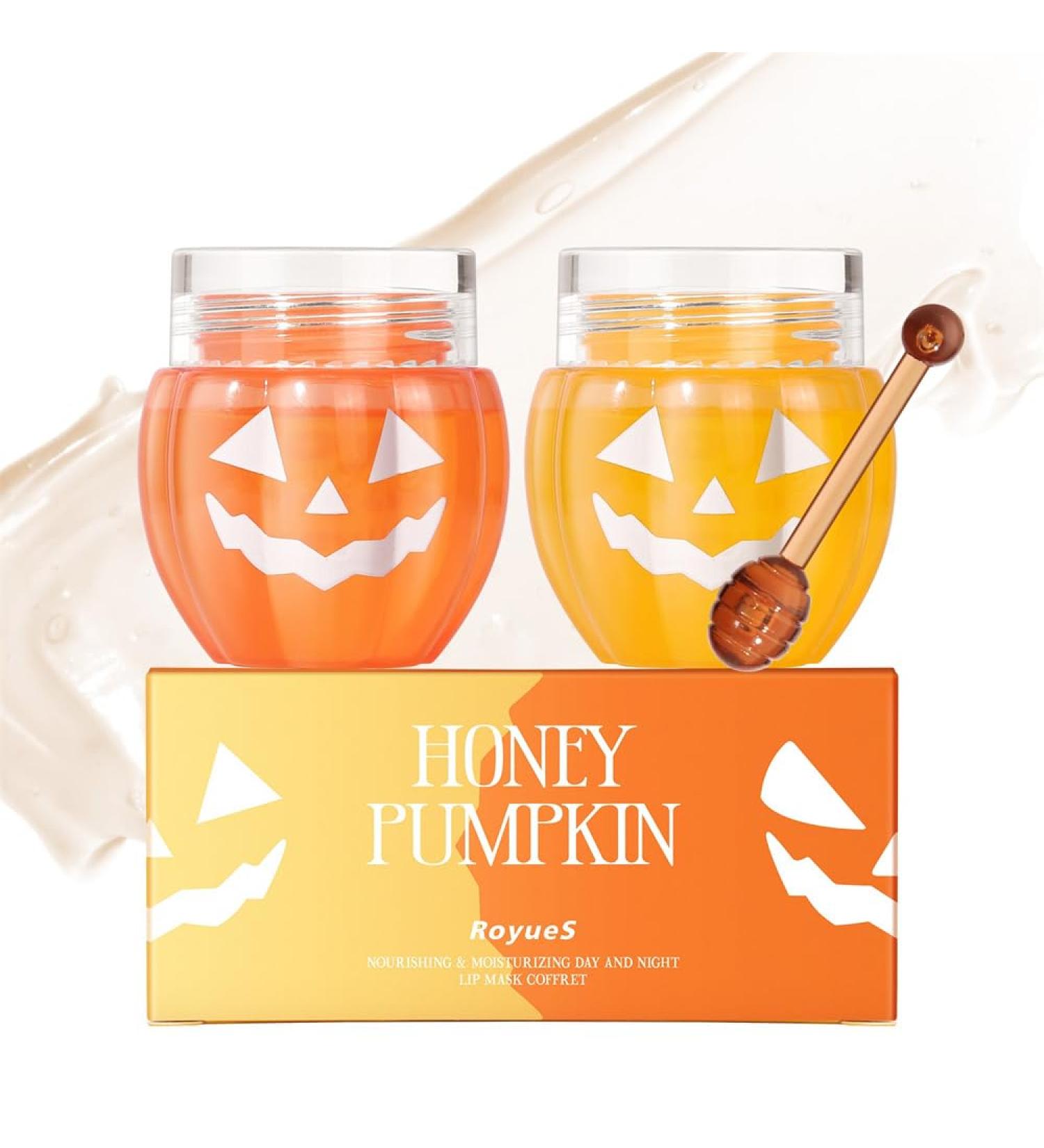 Pumpkin Honey Lip Mask - Overnight Hydrating & Firming Lip Care for Chapped Lips | Moisturizing Balm for Men & Women - Buy Online on GoSupps.com