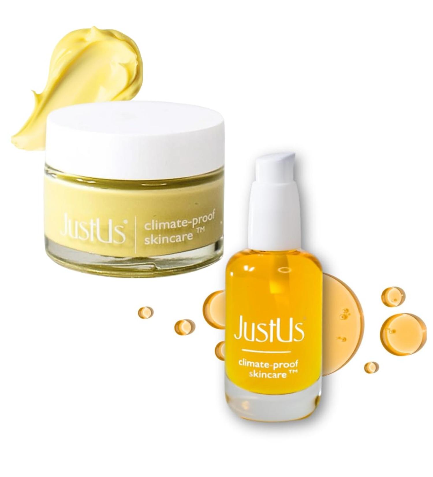 LIFT & BRIGHTEN SET by JustUs Skincare - Advanced Anti-Aging Cream Brightening + Hydrating Skincare Duo for Face Perfect 2-Step Day + Night Routine 30ml + 50ml - Buy Online on GoSupps.com