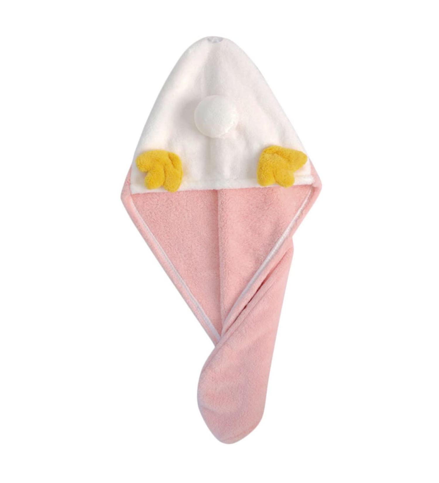 Amosfun Coral Fleece Dry Hair Hat Shower Caps for Women Water Absorbent Hats Girls Hat Salon Dry Hair Hat Wet Hair Towel Bathing Hair Dry Caps Hair Cap Pink Super Absorbent Pink 52x23cm - Buy Online on GoSupps.com