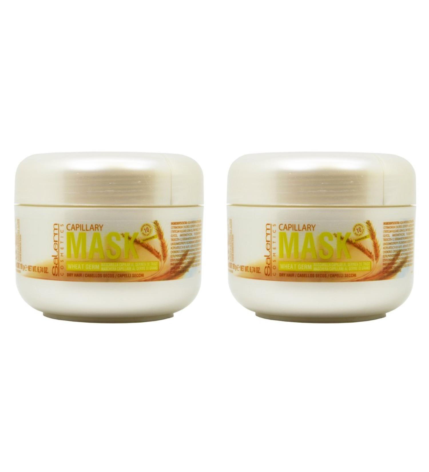 Salerm Wheat Germ Mask (Mascarilla Capilar) 6.74oz Pack of 2