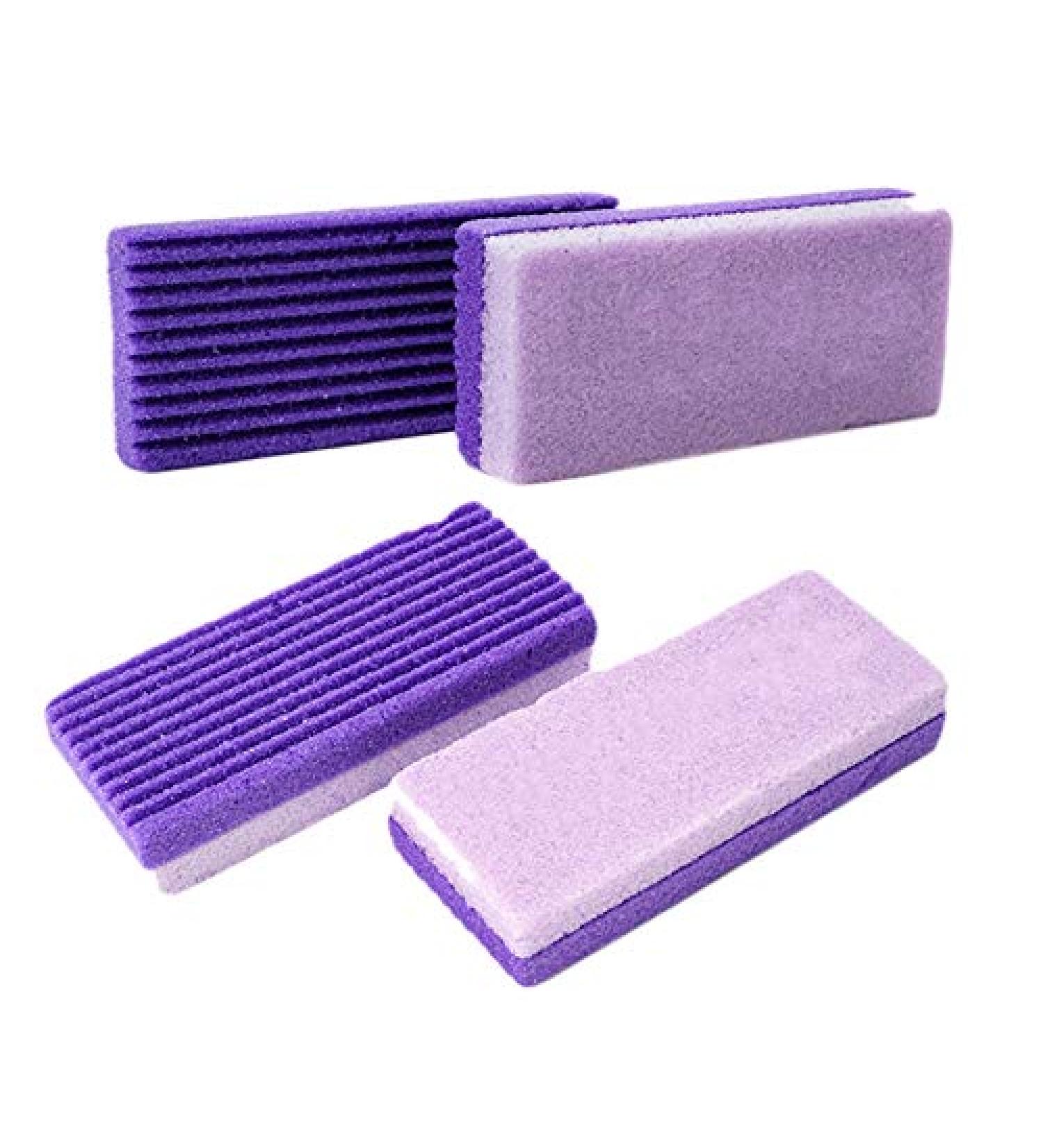 4 Pieces Pedicure Sponge Stone Foot Pumice Stone for Foot Callus Exfoliate Skin Remove Pedicure Scrubber - Buy Online on GoSupps.com