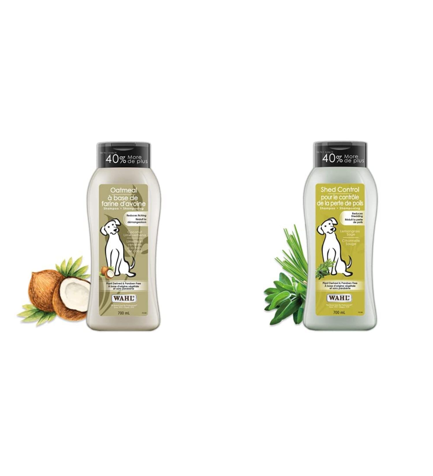 Wahl Canada Dog Oatmeal Shampoo + Wahl Canada Dog Shed Control Shampoo (Model 58322 | Model 58323) Shampoo + Shampoo 700ml - Buy Online on GoSupps.com