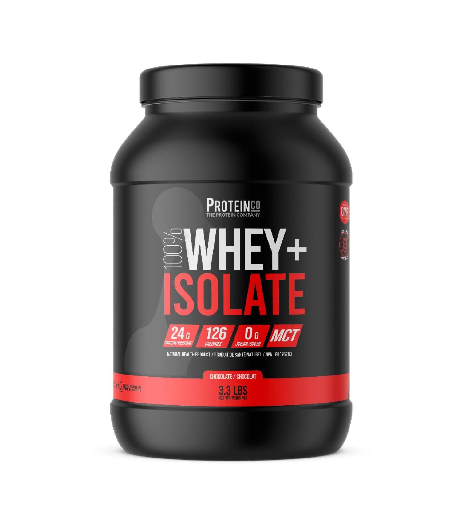 ProteinCo | 100% Whey + Iso | 24g Protein | 3.3 Lbs (3.3 lbs - Chocolat) 1.5 kg (Pack of 1) - Buy Online on GoSupps.com
