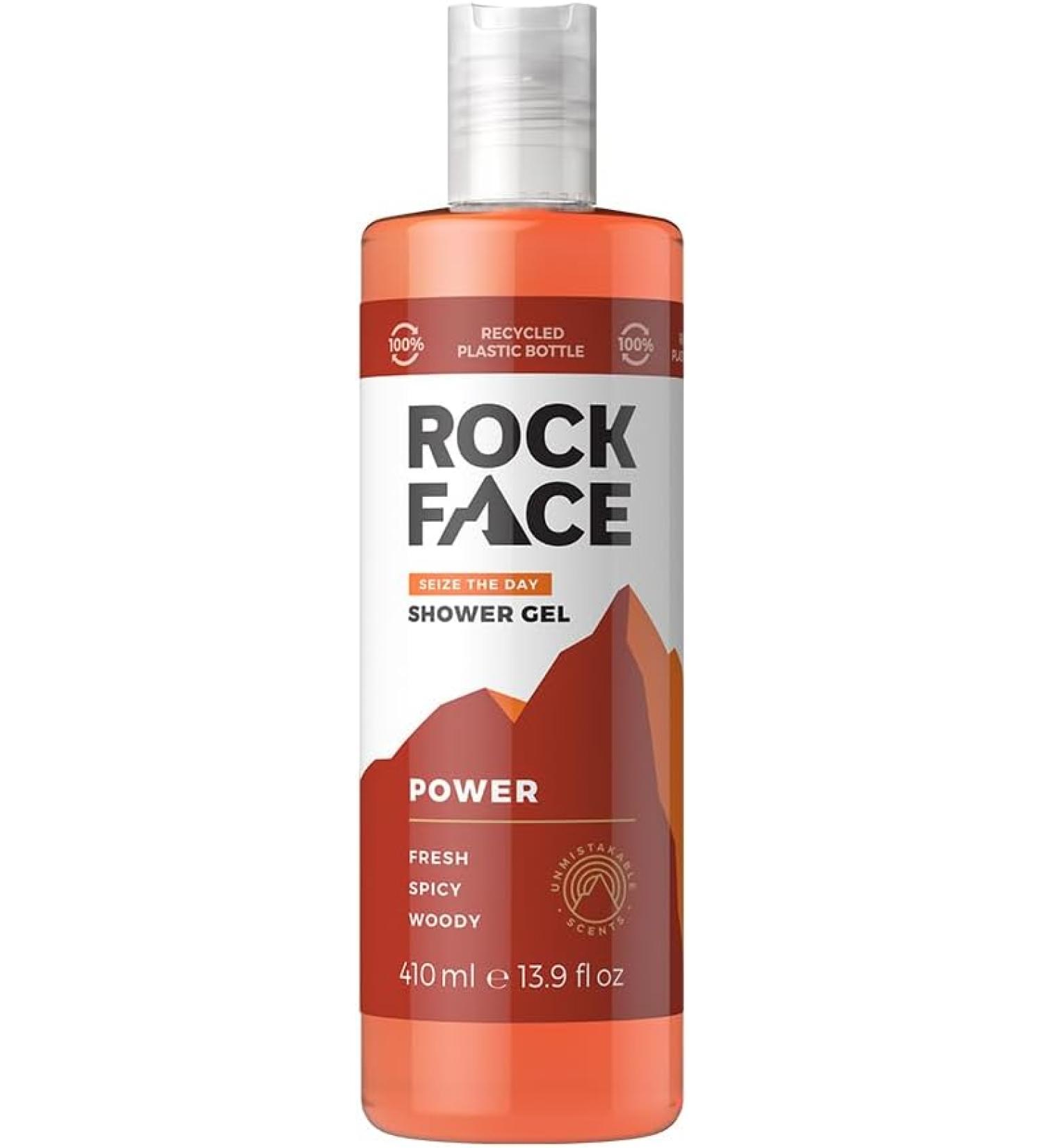 Rock Face Power Shower Gel 410ml | Fresh Spicy Scent | All-in-One Body Wash for Hair and Body | Long-Lasting Fragrance - Buy Online on GoSupps.com