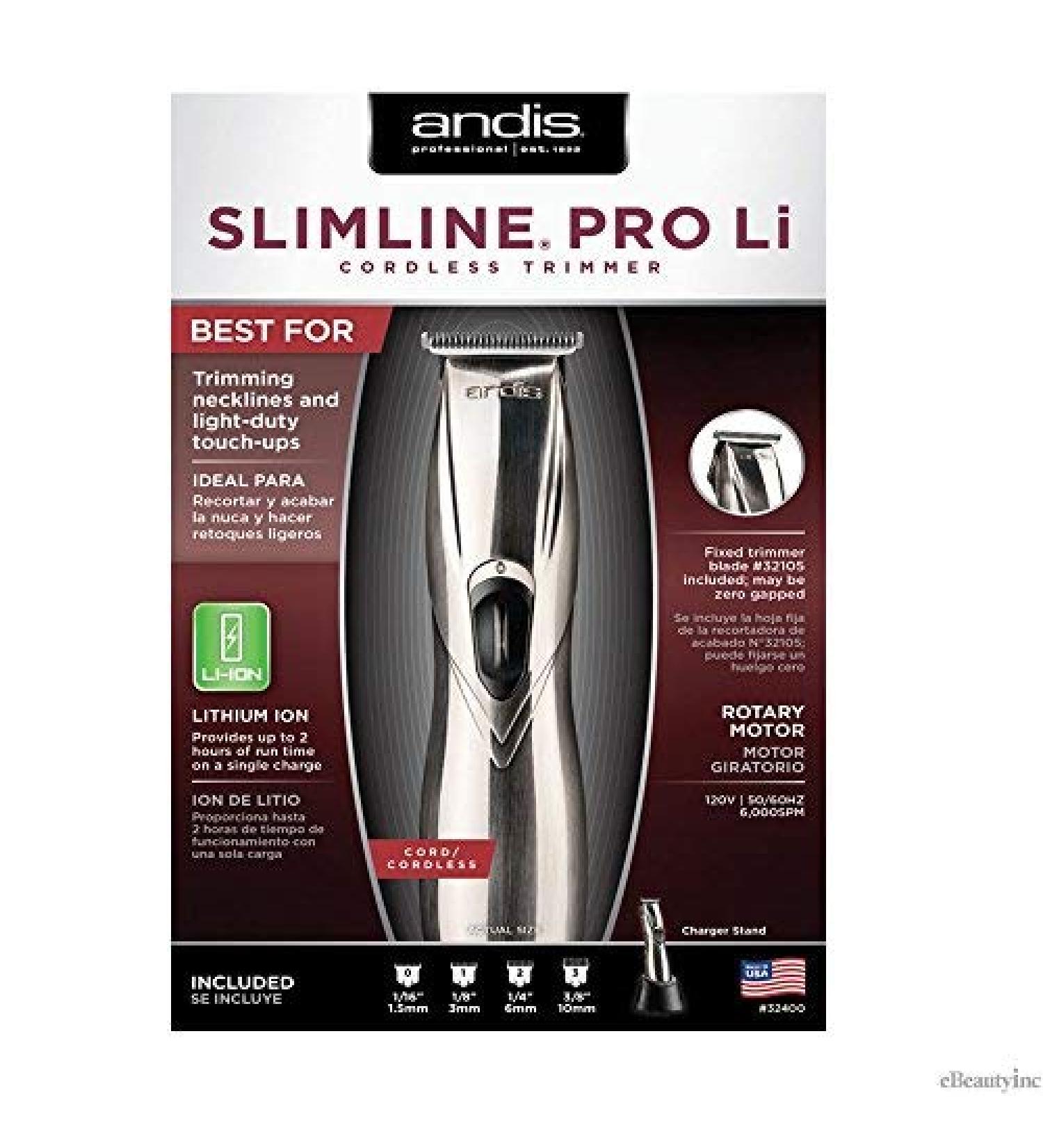 Andis Professional Slimline Ion Trimmer - Cord/Cordless, 6000SPM - Buy Online on GoSupps.com