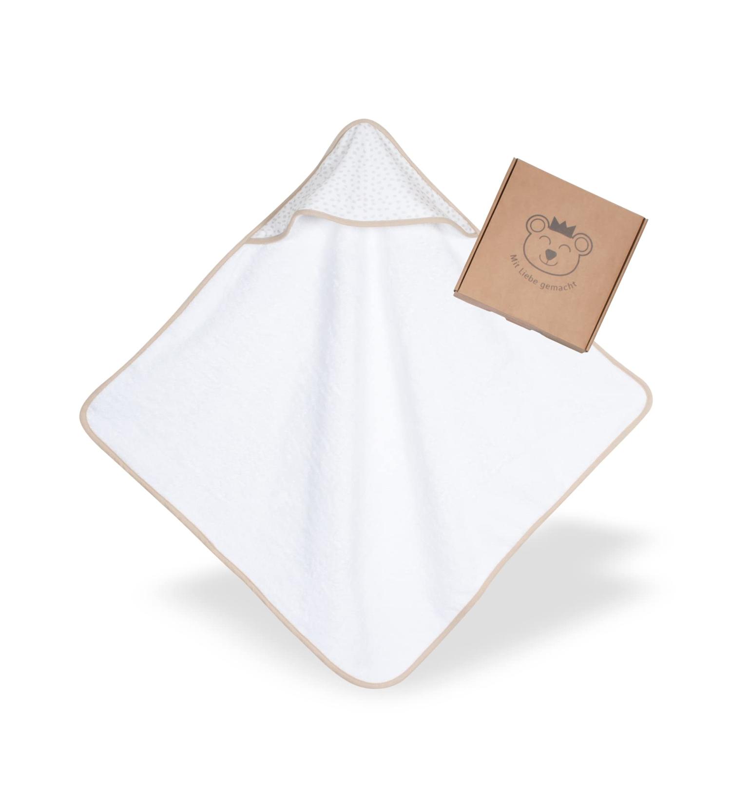 Kolibri Baby Hooded Towel | 75x75 cm | 100% Cotton | Oeko Tex 100 | Top Clinic Supplier | Unisex Gift for Newborns - Buy Online on GoSupps.com