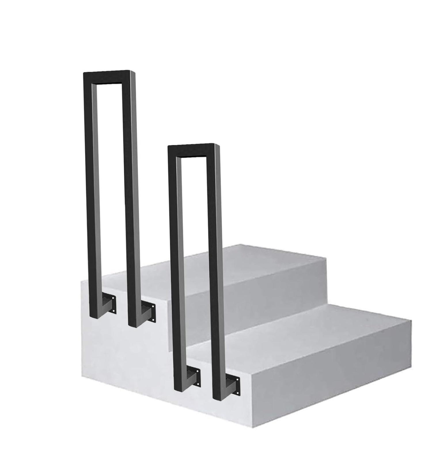 Square Tube Indoor Stair Handrail Corridor Support Rod U-Shaped Side Mount Stair Railing Step Grab Bar Guardrail - Buy Online on GoSupps.com