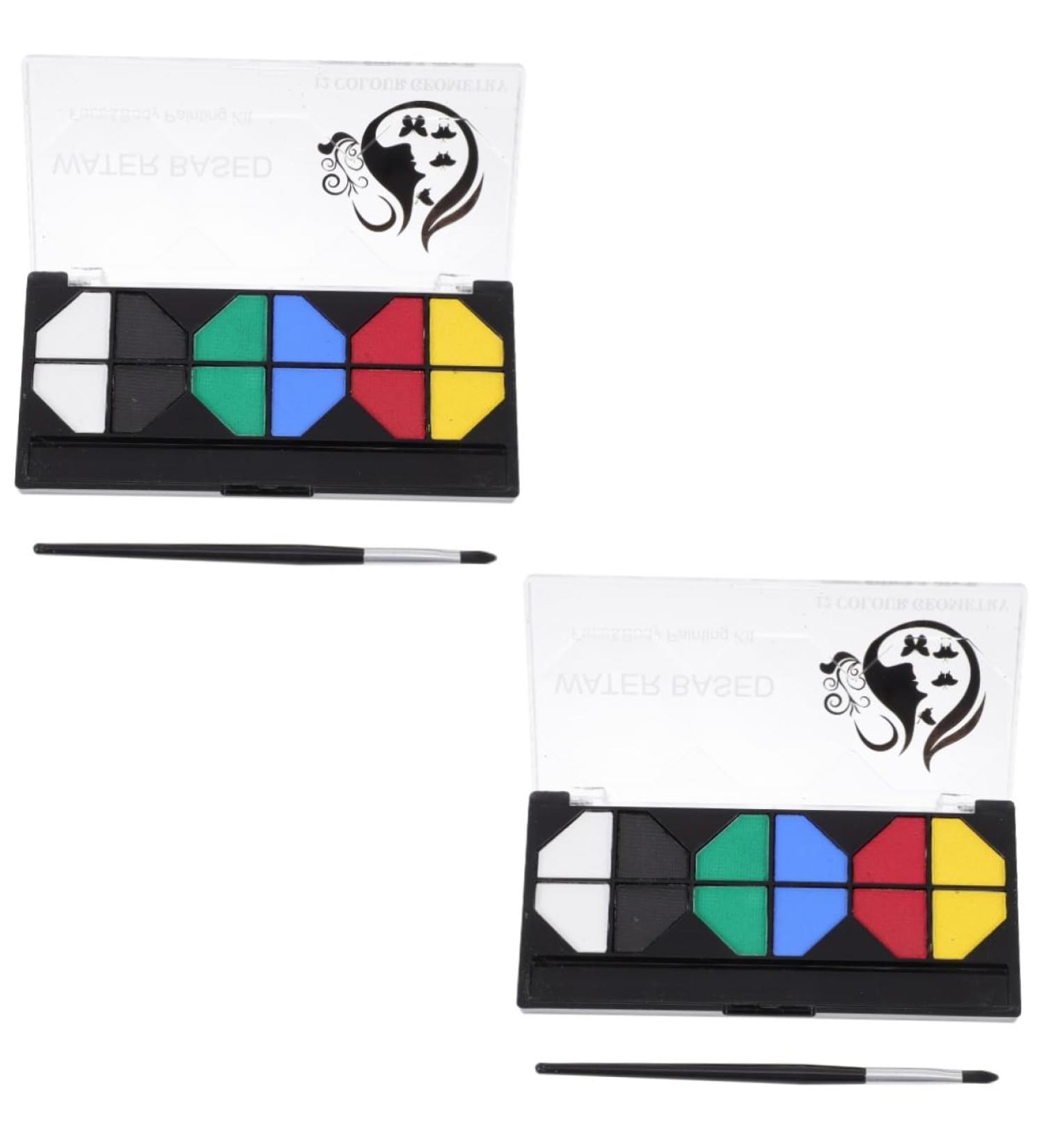 Minkissy Facial Paint Kit - Easy Clean Halloween & Carnival Makeup for Kids & Adults | 2 Pth Scars Stencil Set - Buy Online on GoSupps.com