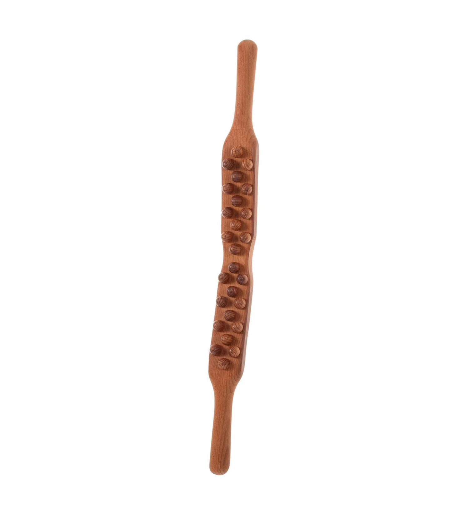 Hapinary Three Rows Roller Rods - Body Massage Bars & Manual Gua Sha Stick - Wooden Household Massage Tool for Relaxation and Pain Relief - Buy Online on GoSupps.com